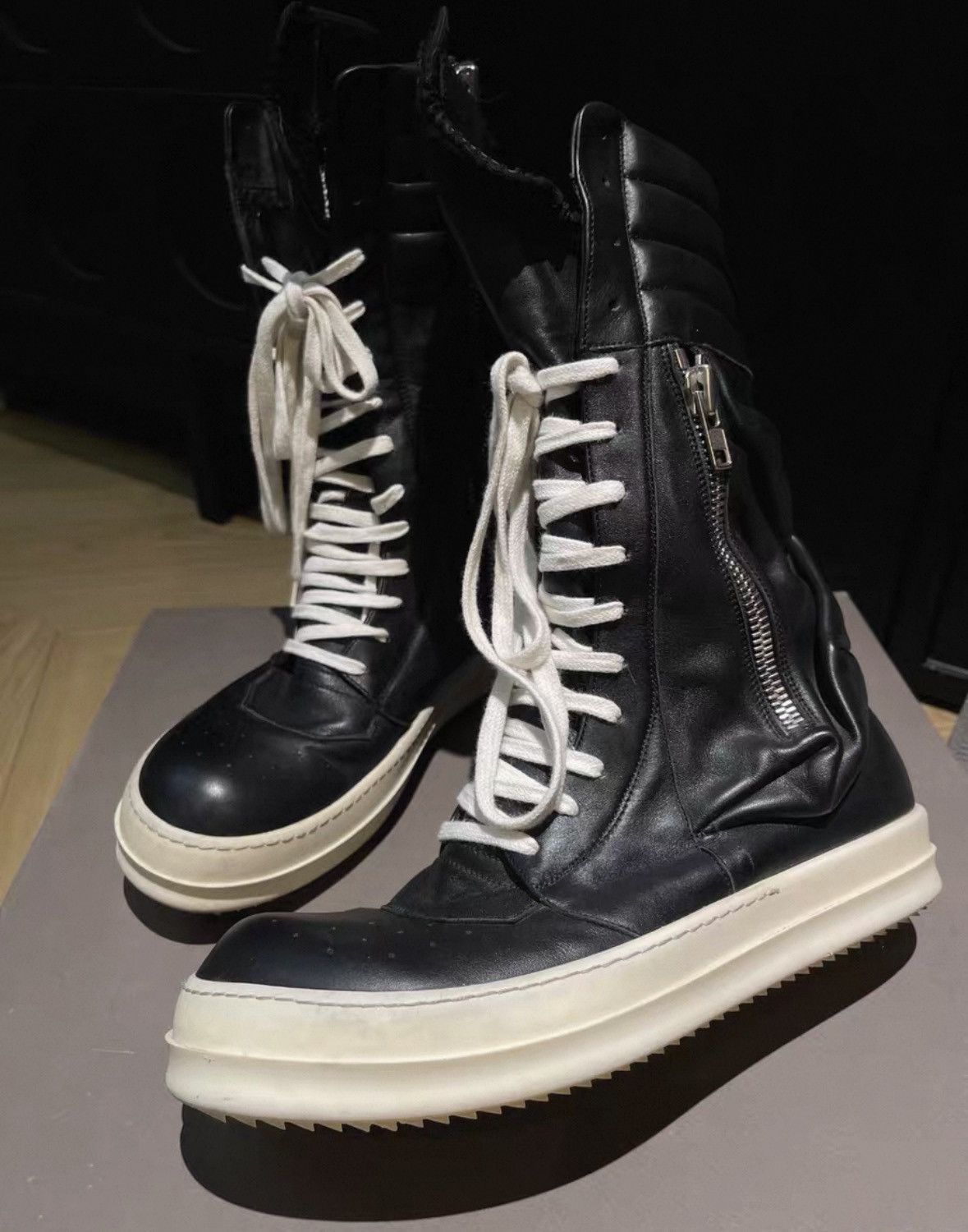 Rick Owens rick owens Classic side pocket high top cargo shoes 2504-Ne Size US 8 / EU 41 - 3 Thumbnail