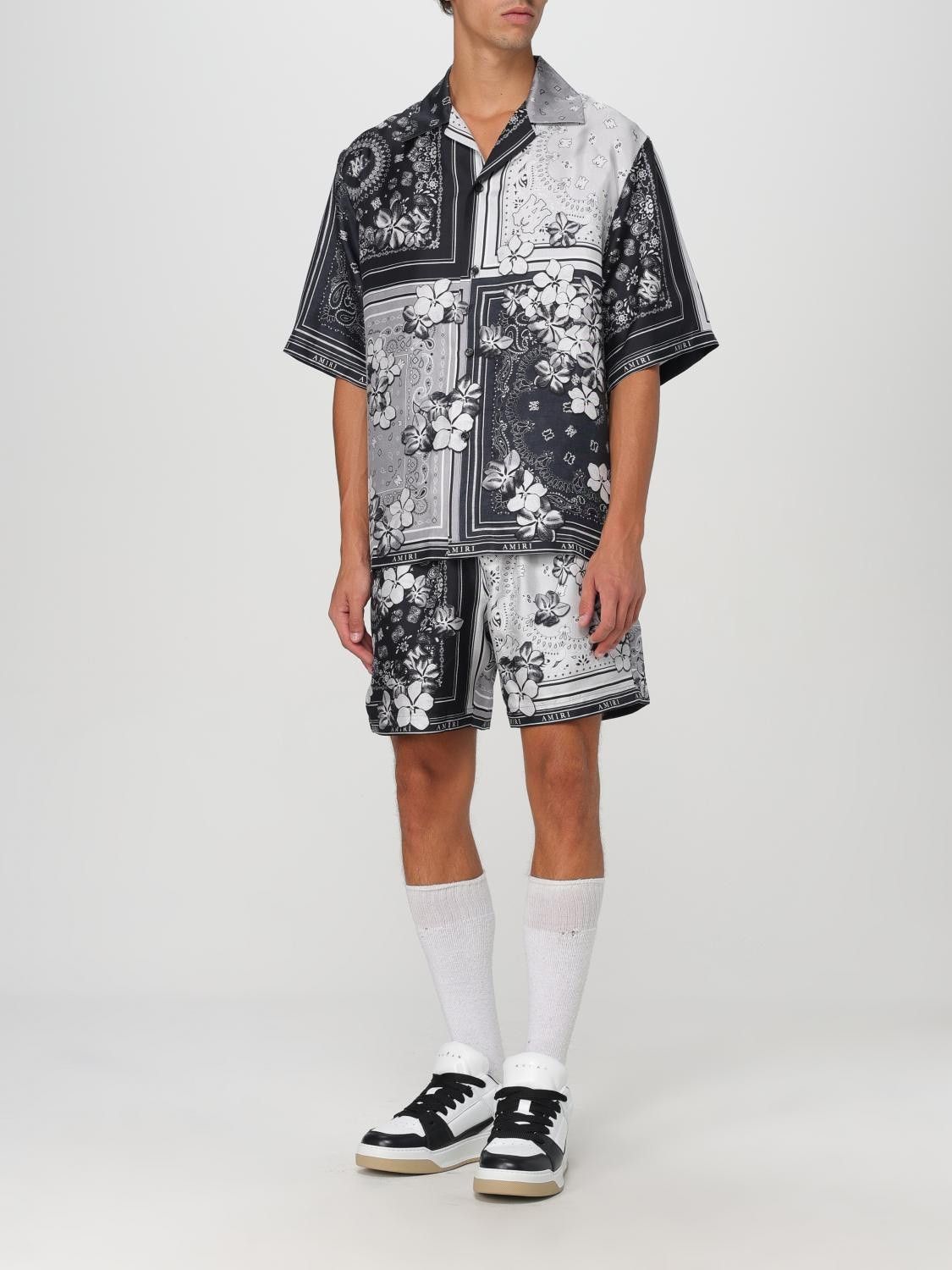 Amiri o1s1wg110825 Bandana Floral Bowling Shirt in Multicolor Size US XL / EU 56 / 4 - 3 Thumbnail