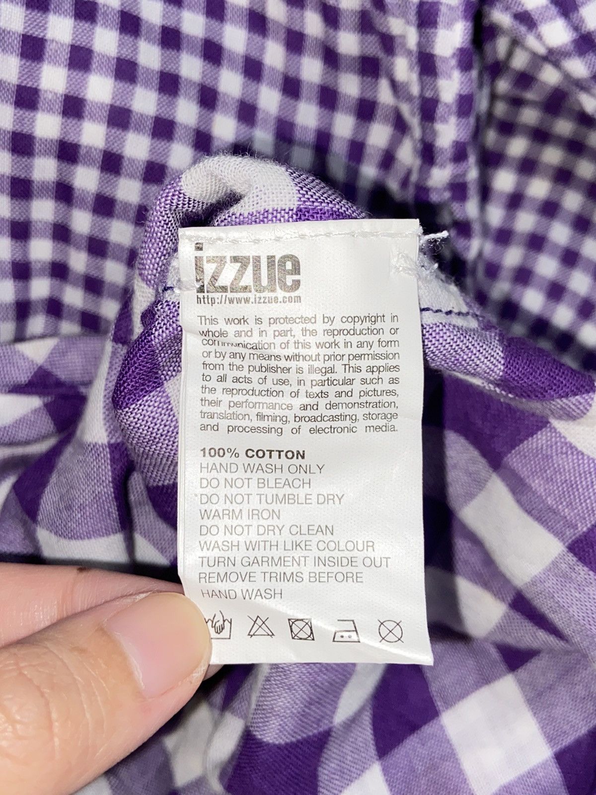 Japanese Brand × Neighborhood × izzue IZZUE Purple Plaid Shirt Size US S / EU 44-46 / 1 - 7 Thumbnail