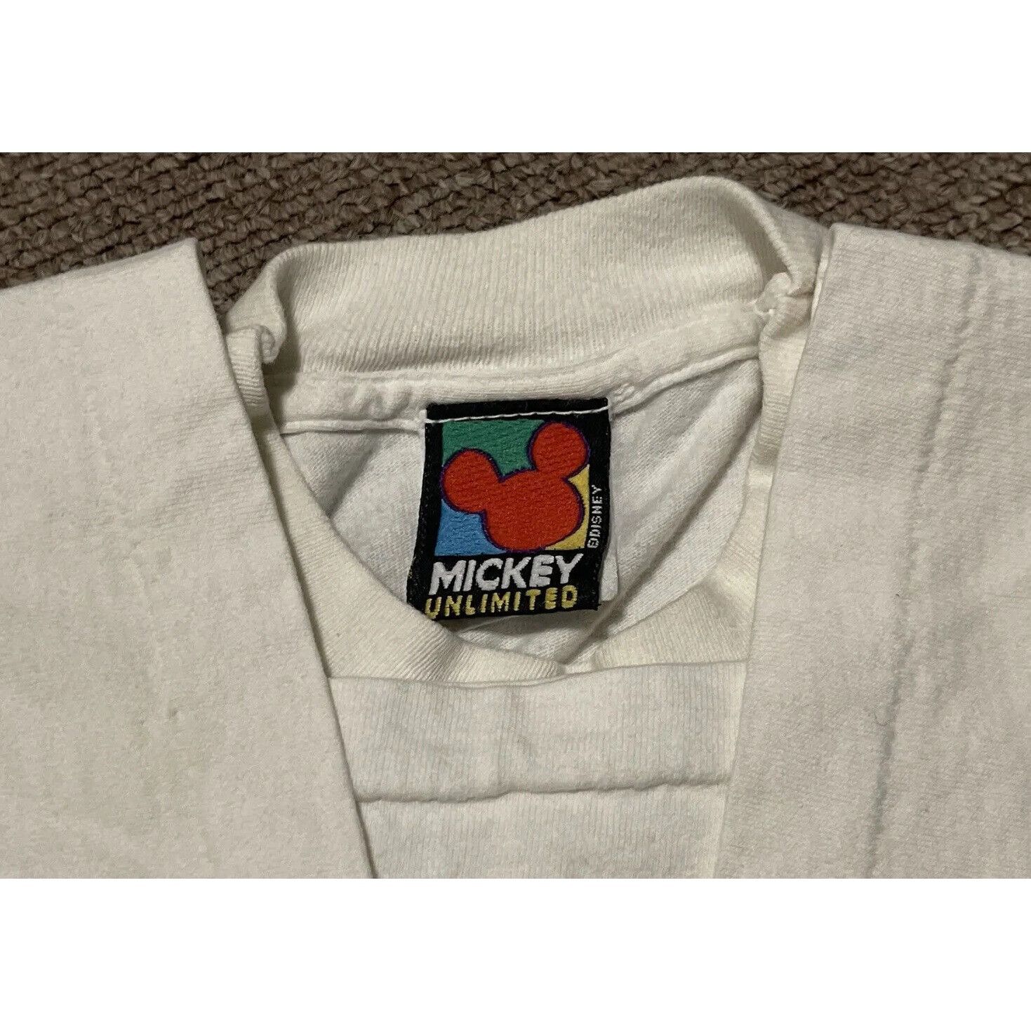Mickey Unlimited Vintage 90s Mens Large Walt Disney World Mickey Unlimited Si Size US L / EU 52-54 / 3 - 4 Thumbnail
