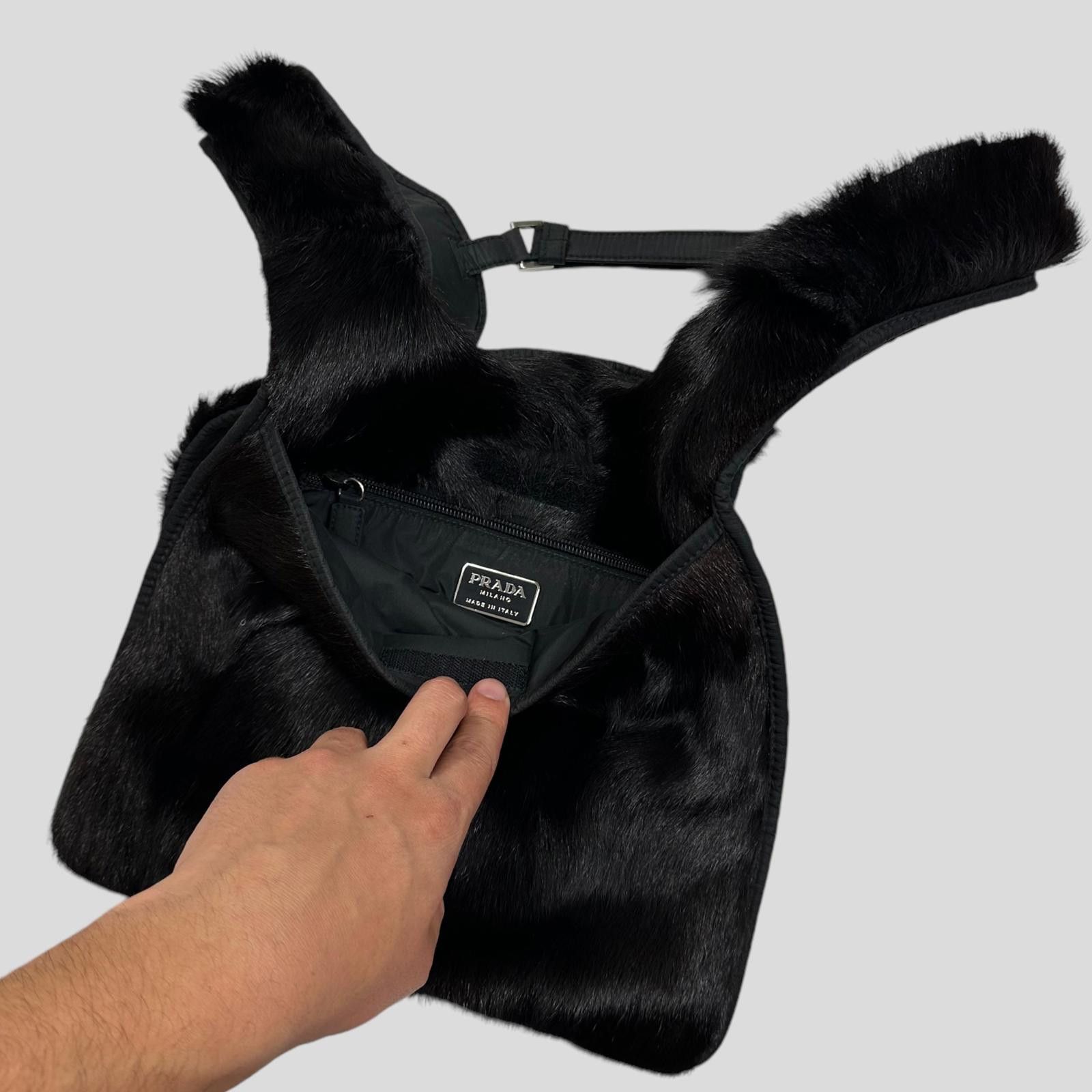 Prada Prada Sport 1999 Goat Fur Reversible Chest Rig / Backpack Size ONE SIZE - 5 Thumbnail