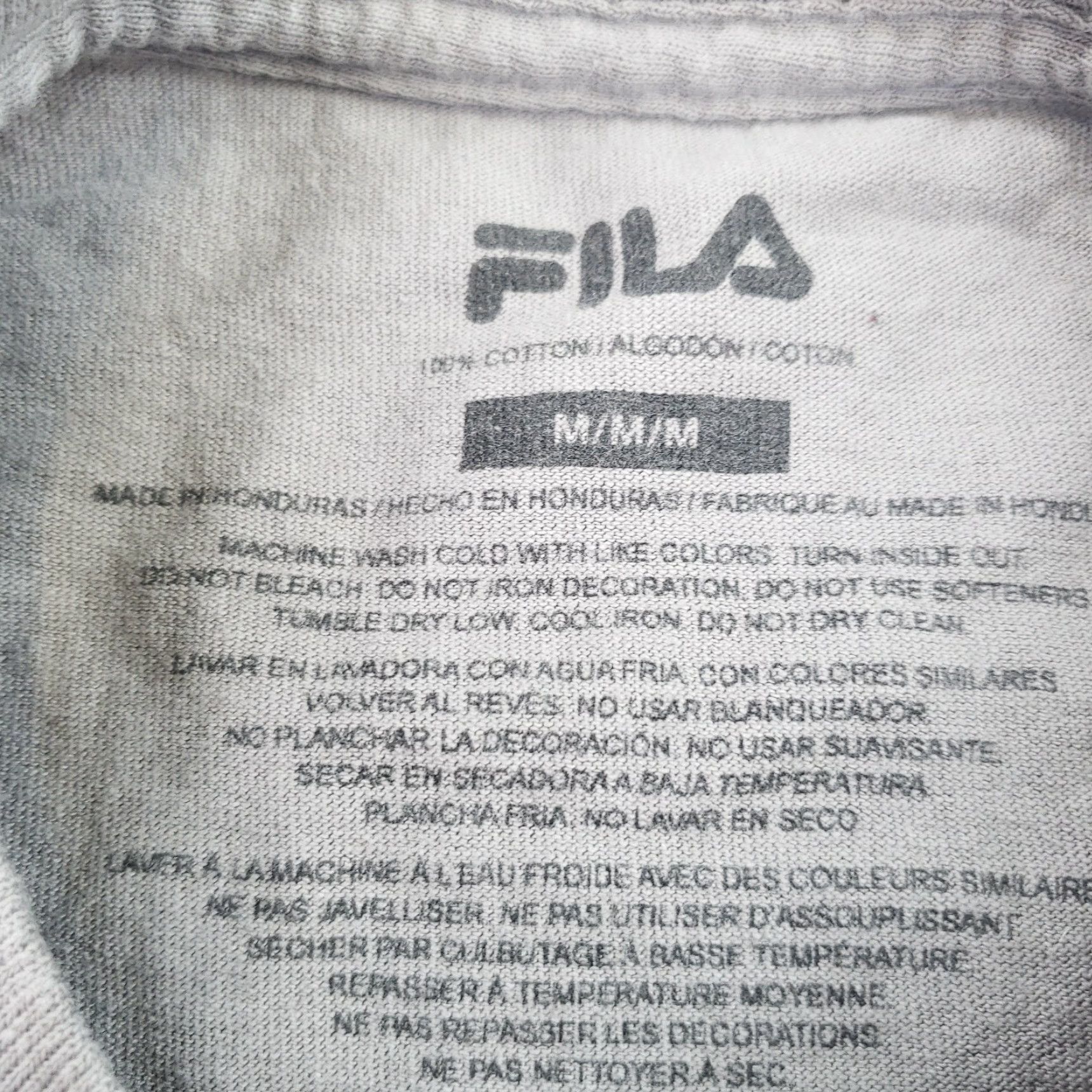 Fila FILA Womens Medium Gray Geometric Neck Logo Short Sleeve T-Shirt Size M / US 6-8 / IT 42-44 - 5 Thumbnail