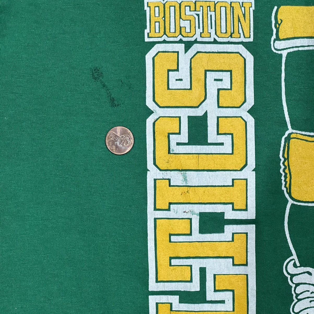 Swingster Vintage 80s Boston Celtics T Shirt Green Mens Large Size US L / EU 52-54 / 3 - 6 Thumbnail
