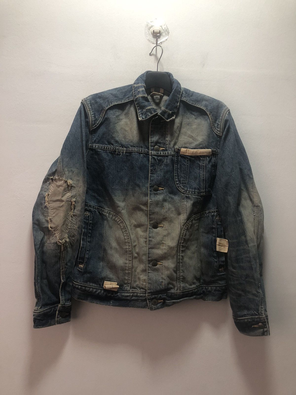 Paul Smith × R.Newbold R NEWBOLD Denim Jacket Distressed Patchwork Size US L / EU 52-54 / 3 - 1 Thumbnail