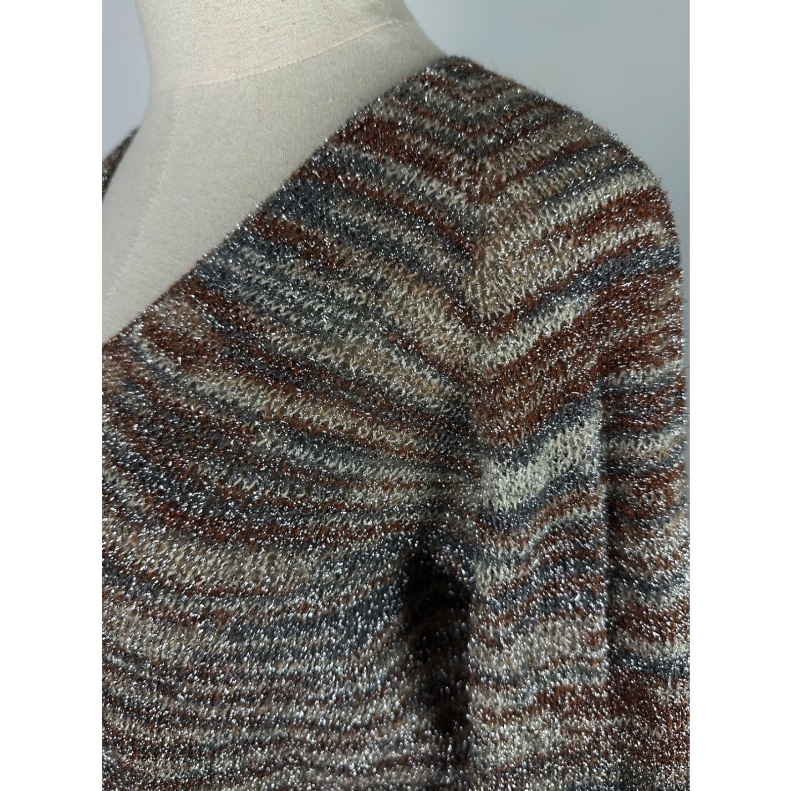 Vintage VINTAGE Handmade Silver Tinsel Knit Sweater S Women Pullover XS Mens? Size S / US 4 / IT 40 - 6 Thumbnail