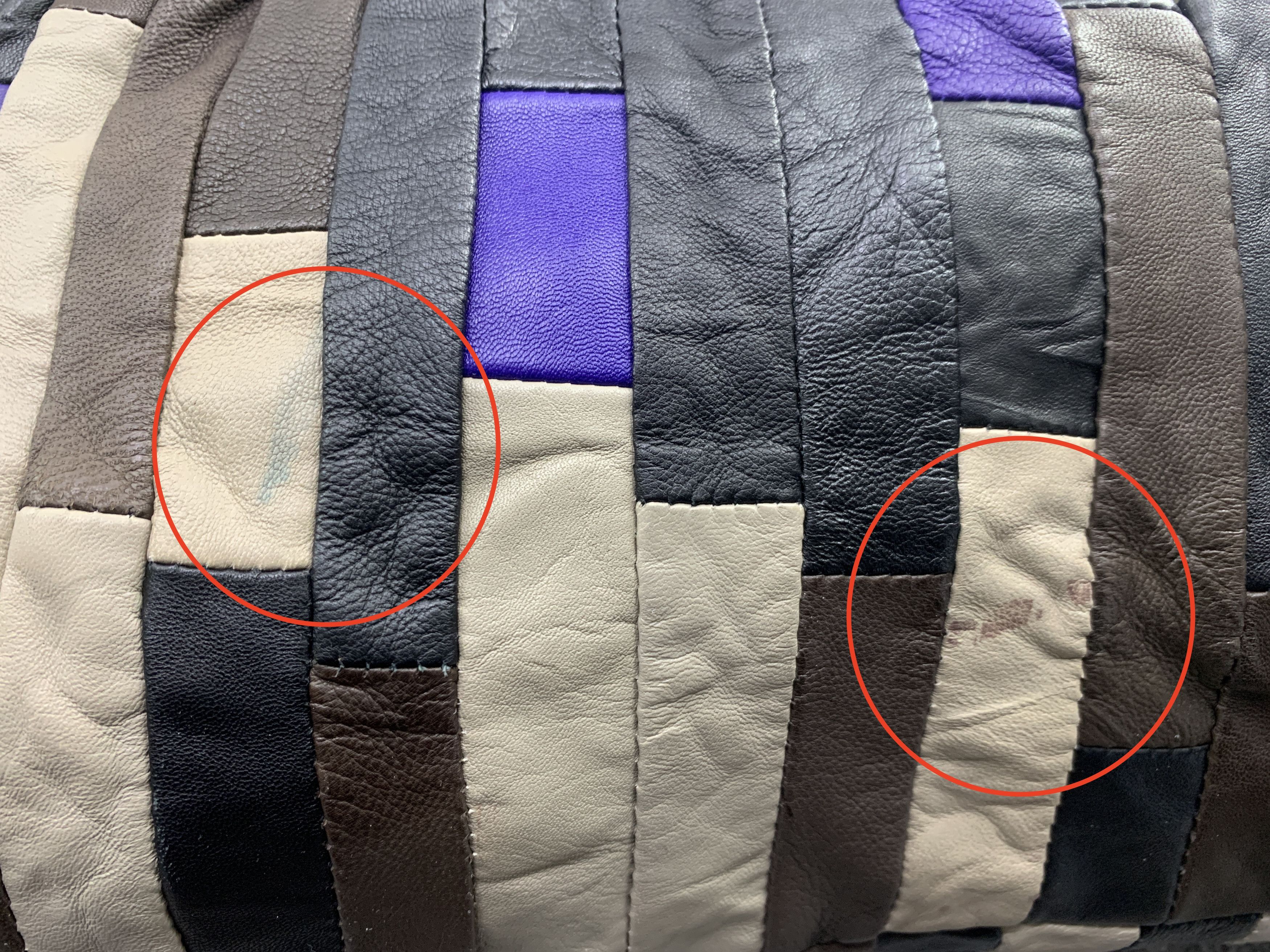 Japanese Brand × Leather Vintage Leather Bag Patchwork Shoulder Bag Size ONE SIZE - 10 Thumbnail