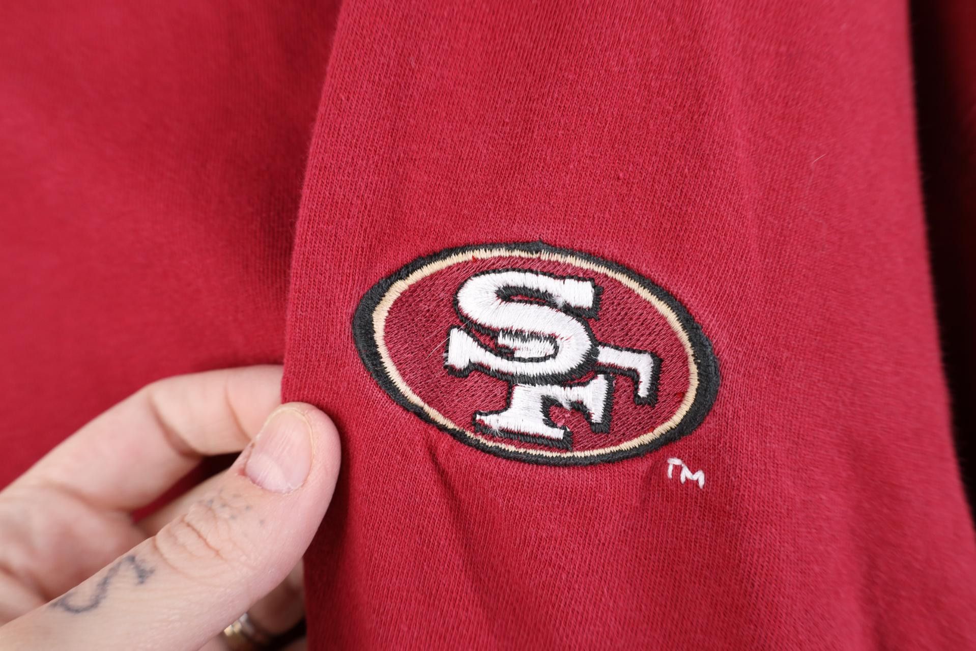 Starter Vintage 90s Starter San Francisco 49ers Mock Neck T-Shirt Size US L / EU 52-54 / 3 - 4 Thumbnail