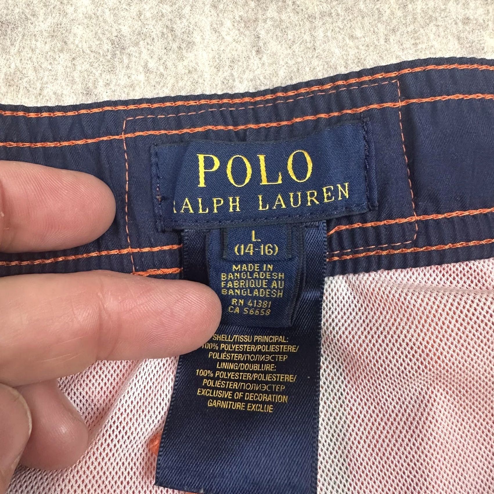 Polo Ralph Lauren Polo Ralph Lauren Swim Trunks L 14/16 Multicolor Board Shorts Logo Polo Player Blue Quick Dry Drawstring Elastic Waist 100% Polyester Mens Size US L / EU 52-54 / 3 - 5 Thumbnail