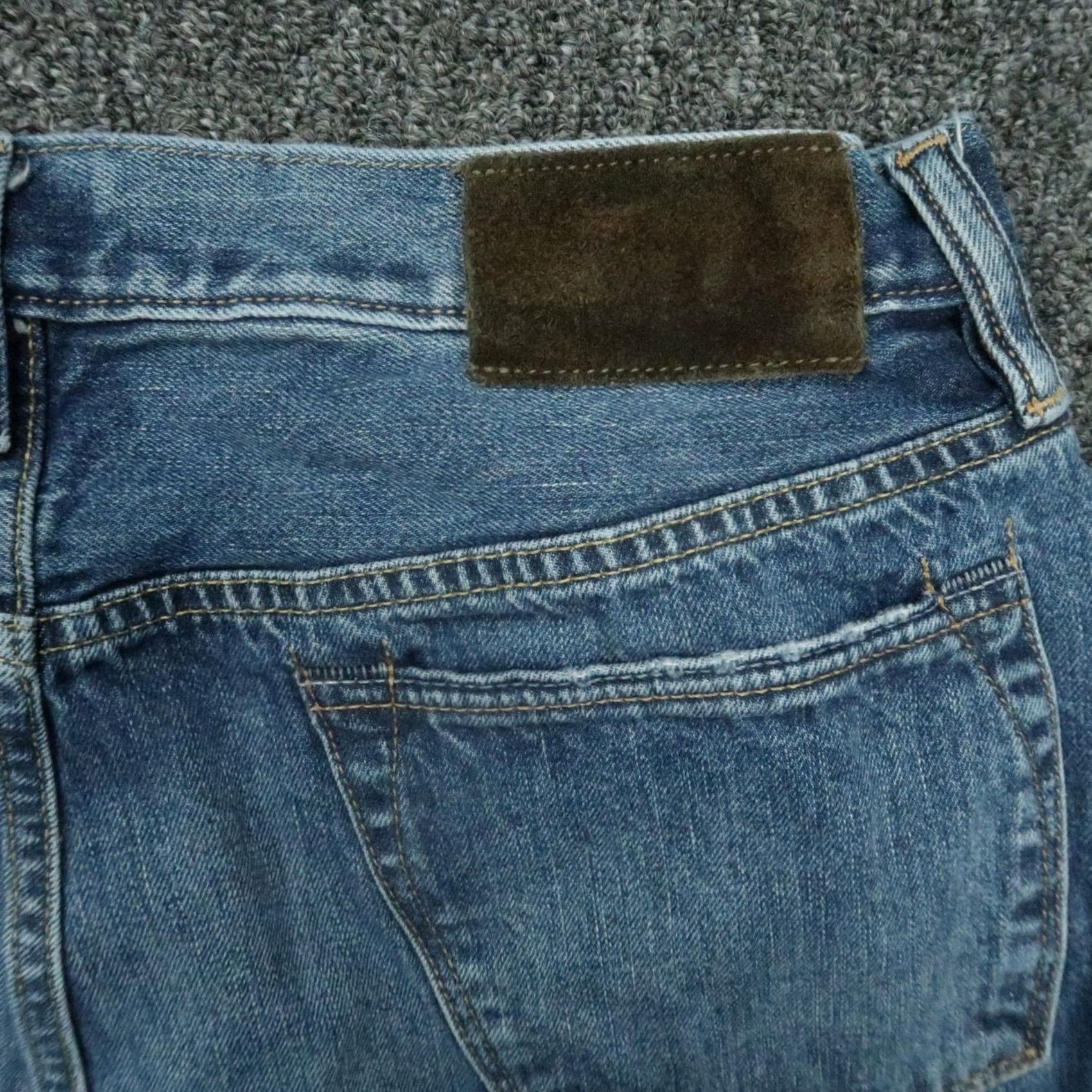 Todd Snyder Todd Snyder Jeans Mens 32x30 Blue 5-Pocket Selvedge Distressed Straight Denim Shirt? Size US 32 / EU 48 - 6 Thumbnail