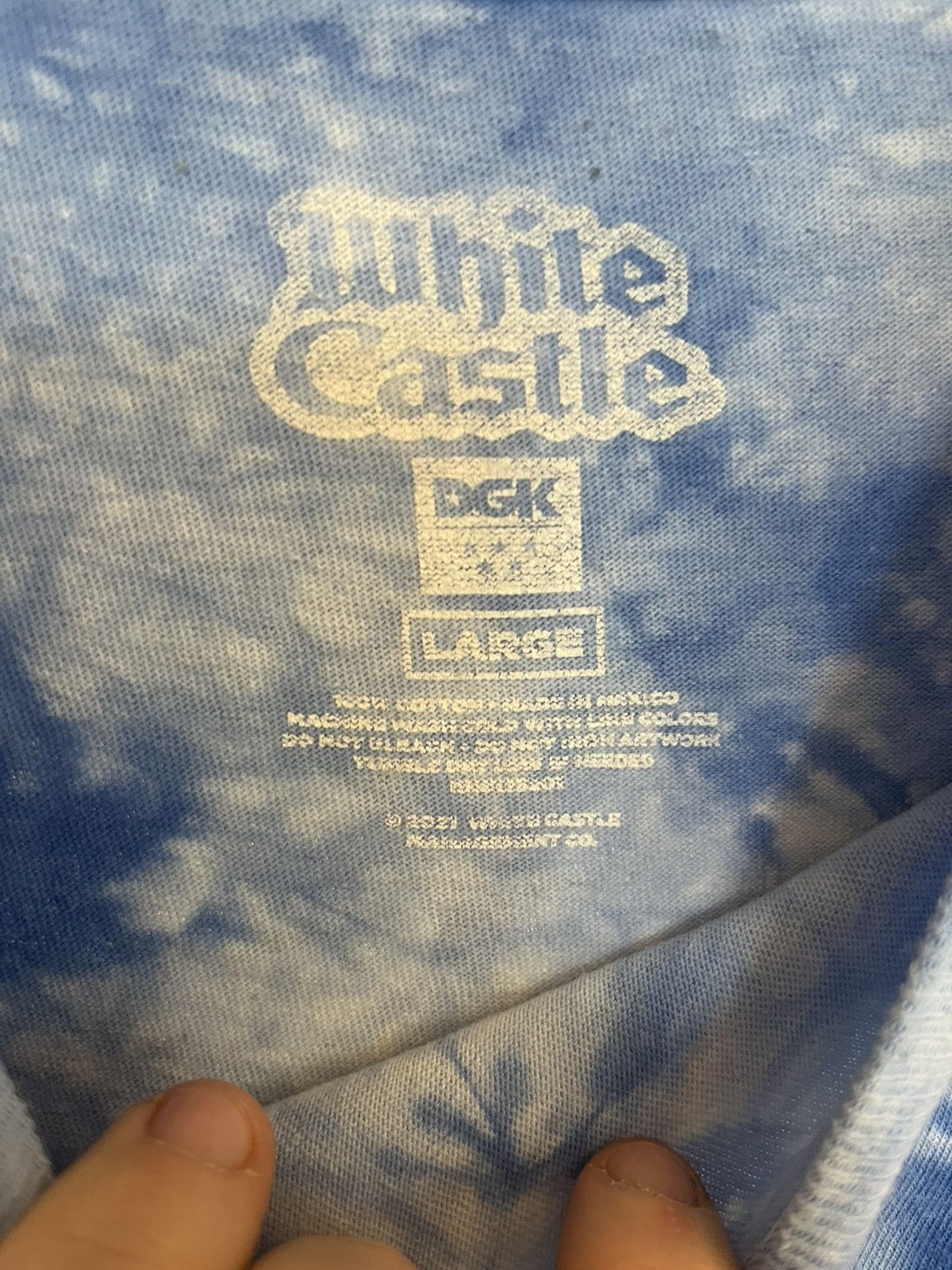DGK DGK x White Castle "Who Craves" blue tie-dye t-shirt Size L Size US L / EU 52-54 / 3 - 5 Thumbnail