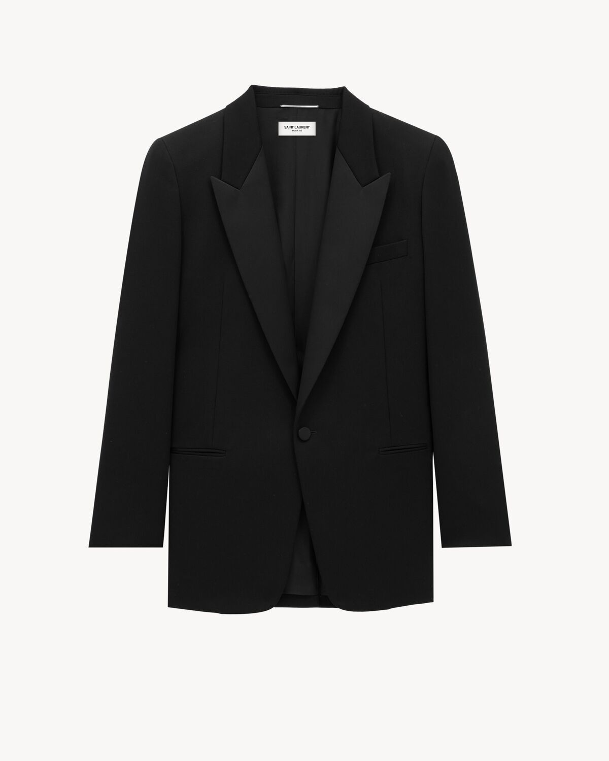 Saint Laurent Paris tuxedo jacket in grain de poudre Size US S / EU 44-46 / 1 - 1 Thumbnail