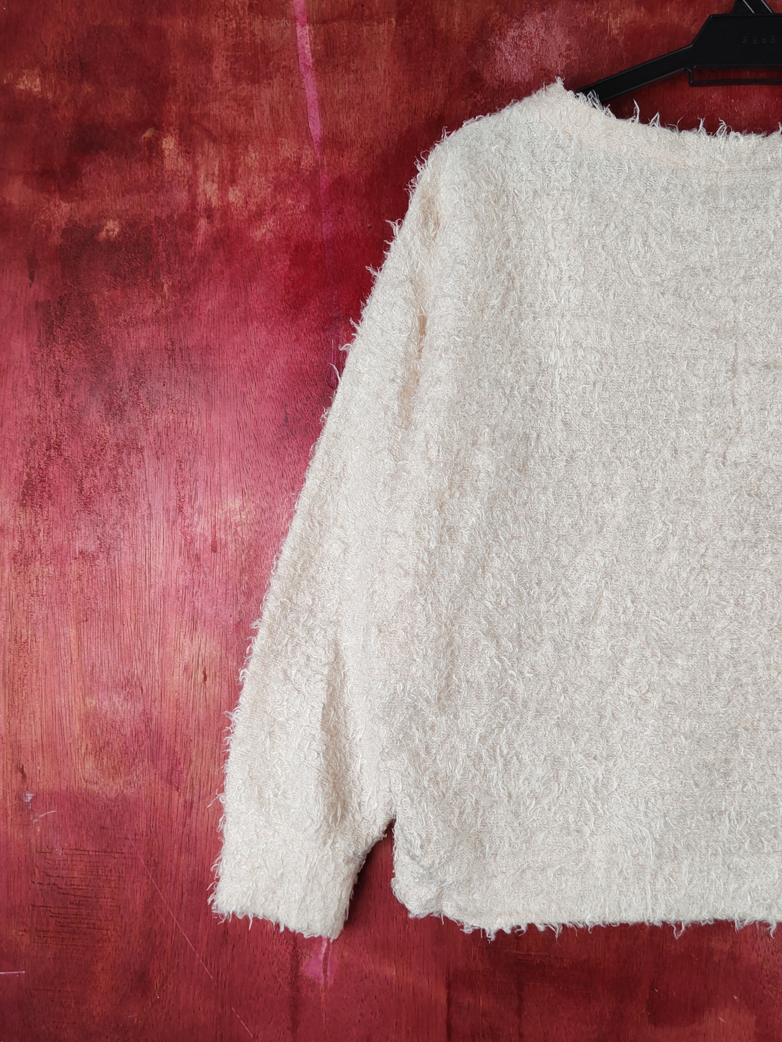 Japanese Brand Galyge Light Peach Shag Shaggy Fur Mohair Knitwear #S1929 Size S / US 4 / IT 40 - 8 Thumbnail