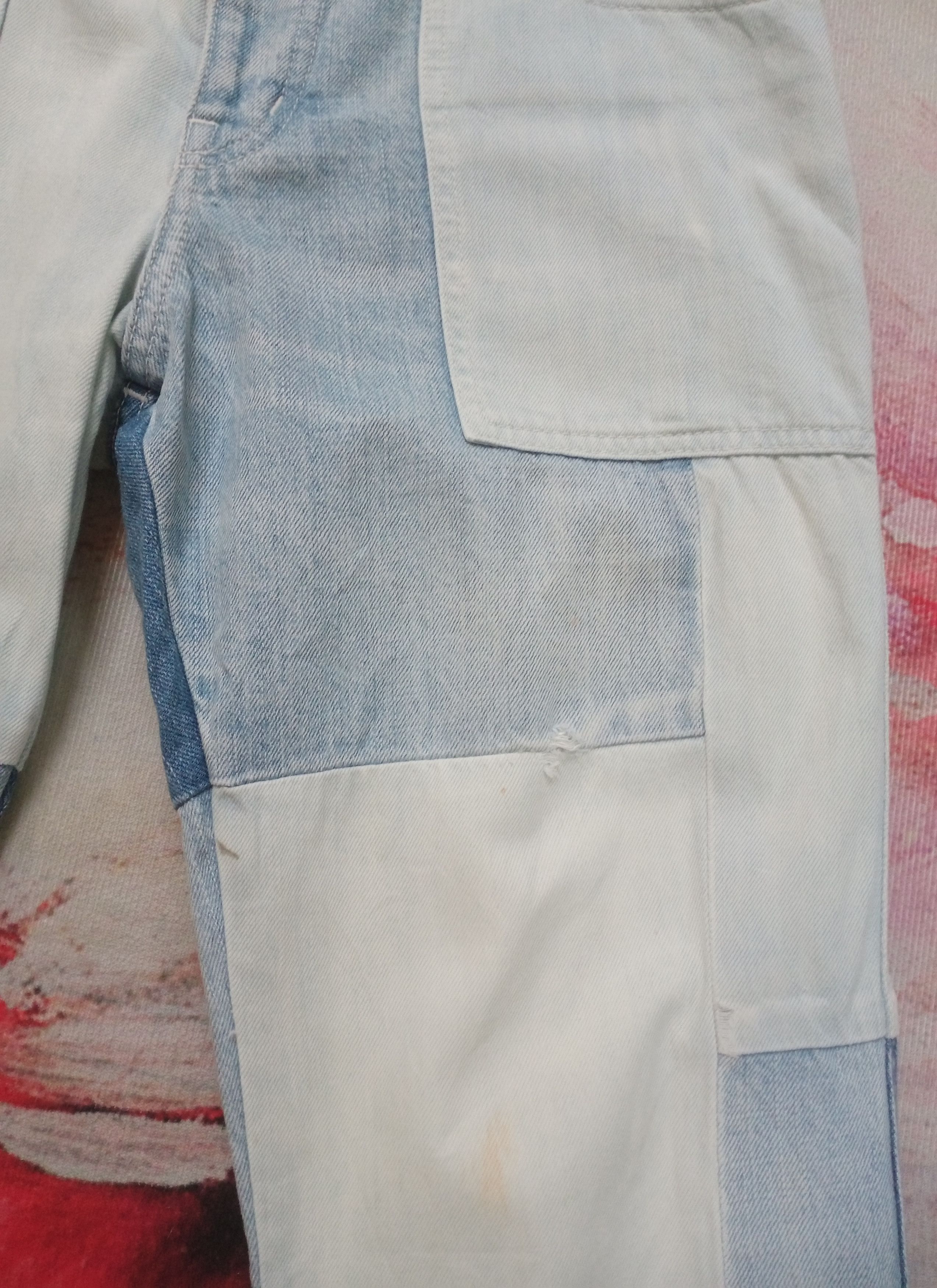 If Six Was Nine Rare Grace Continental Patchwork Denim Pants Like Kapital Size US 32 / EU 48 - 6 Thumbnail