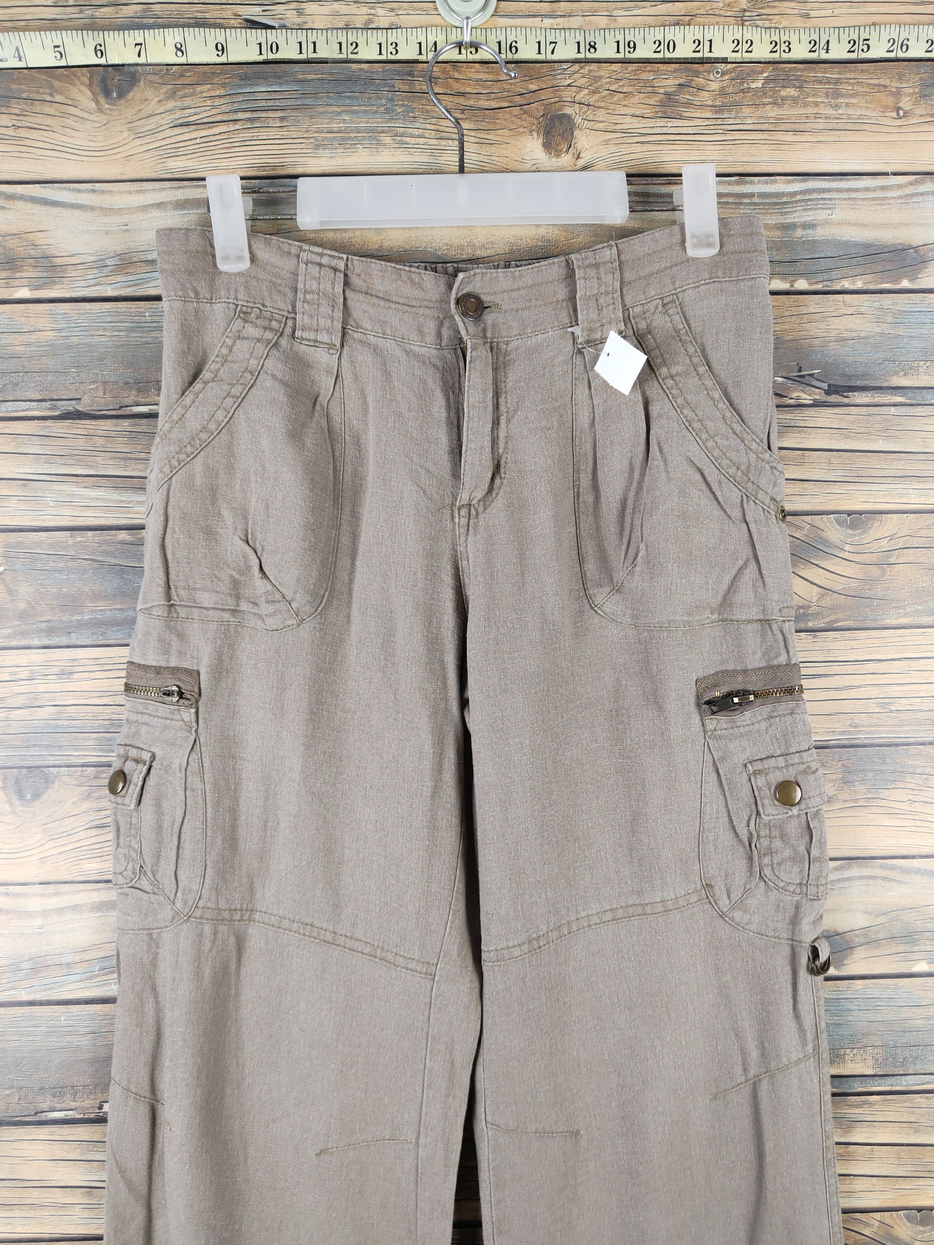 Japanese Brand DL Japanese Brand Brown Multipocket Cargo Pants #1296 Size US 28 / EU 44 - 2 Thumbnail