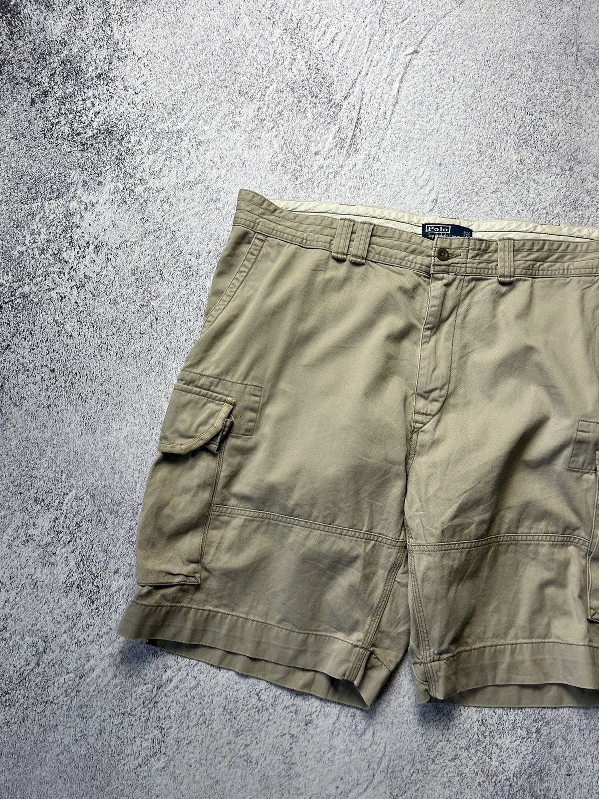 Polo Ralph Lauren Vintage Polo Ralph Lauren Distressed Cargo Shorts double kne Size US 42 / EU 58 - 2 Thumbnail