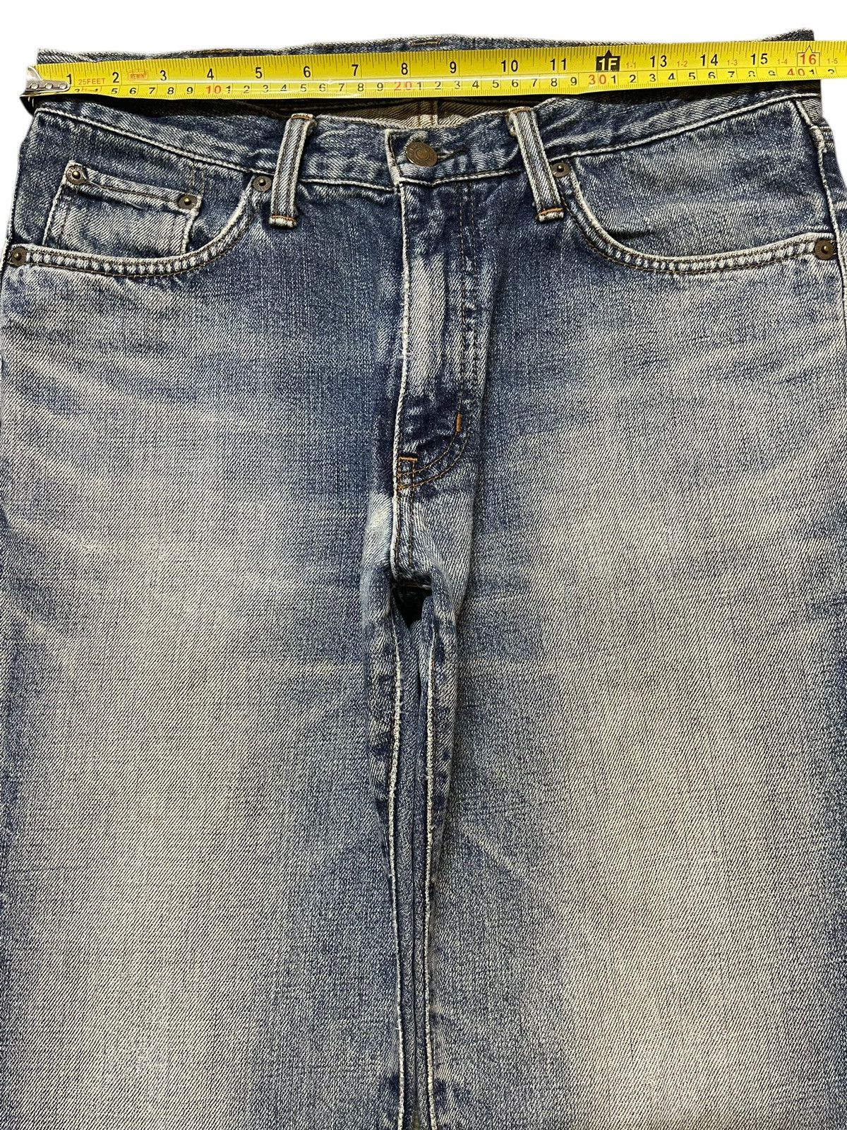 Edwin Vintage Edwin 401 Blue Wash Faded Style Wide Leg Jeans Size US 32 / EU 48 - 12 Thumbnail