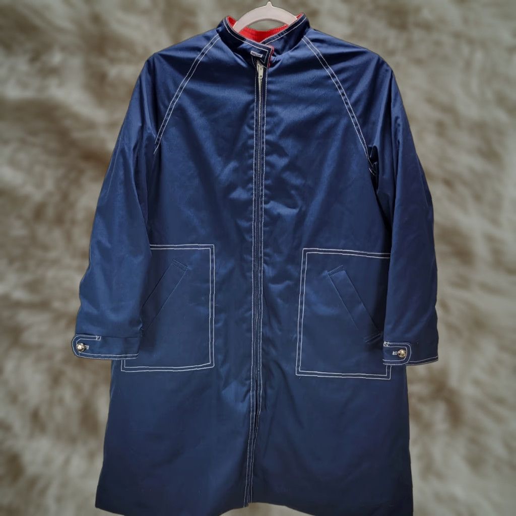 Vintage VINTAGE Weather Winky Jacket Coat Girls 1950s Blue Fleece Zip Up Sz 14 Size US L / EU 52-54 / 3 - 1 Thumbnail