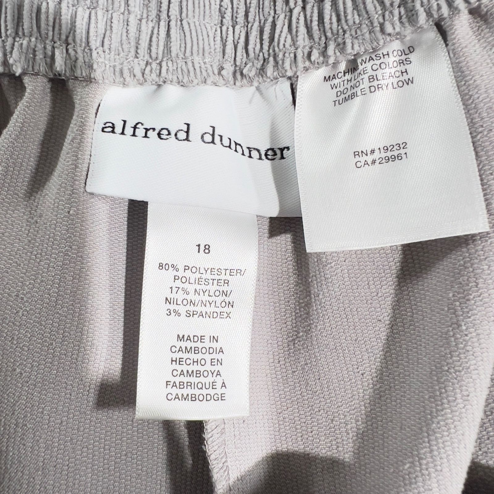 Other Alfred Dunner Pull On Pants Womans 18 Elastic Waist Corduroy Size 38" / US 16 / IT 52 - 2 Thumbnail