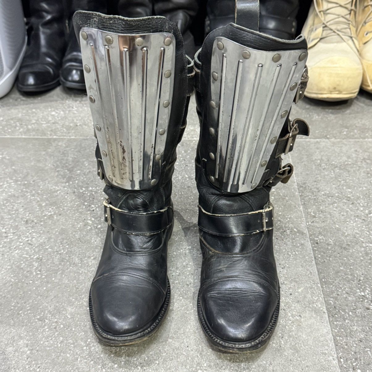Dr. Martens Vintage Mad Max Avant Garde Metal Plated Leather Boots Size US 7 / EU 40 - 10 Thumbnail