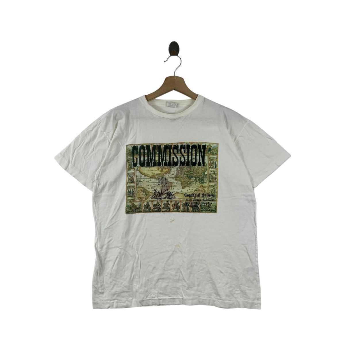 Vintage Vintage THE GREAT COMMISSION Clogging Of The Pores Tee Size M / US 6-8 / IT 42-44 - 1 Thumbnail