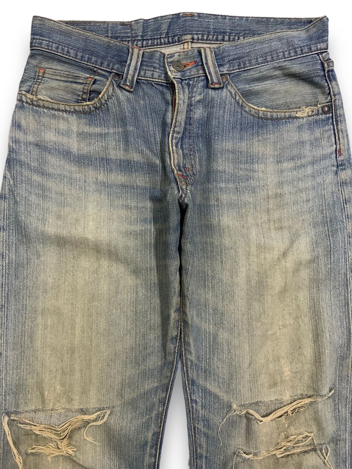 KMRii Vintage Japanese Brand Mud Wash Distressed Grunge Jeans Size US 31 - 3 Thumbnail