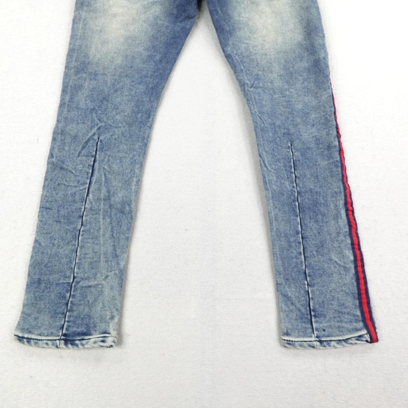 Diesel Diesel Jeans Mens Jeans 32 Blue Denim Side Stripe Straight Leg Denim Faded Pants Size US 32 / EU 48 - 6 Thumbnail