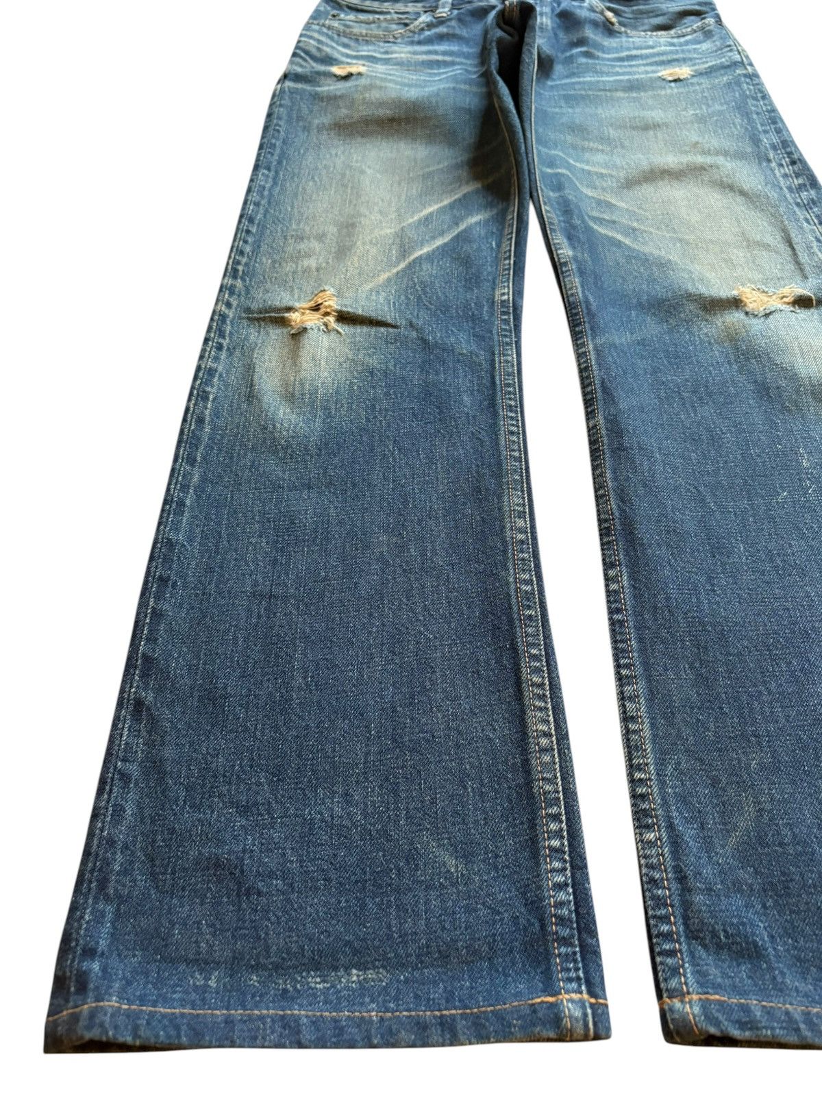 HOLLYWOOD RANCH MARKET Vintage HR Market Selvedge Rusty Mud Wash Loose Jeans Size US 32 / EU 48 - 7 Thumbnail