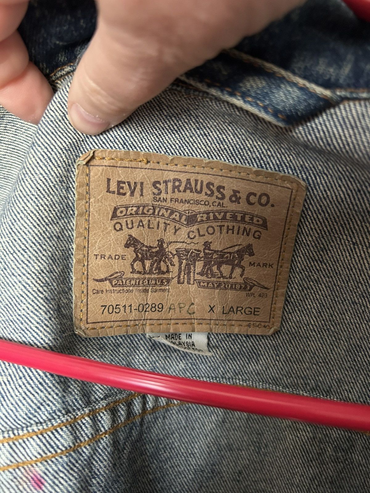 Levi's Jacket vtg levis denim trucker orange tab xl 70511-0289 Size US XL / EU 56 / 4 - 3 Thumbnail