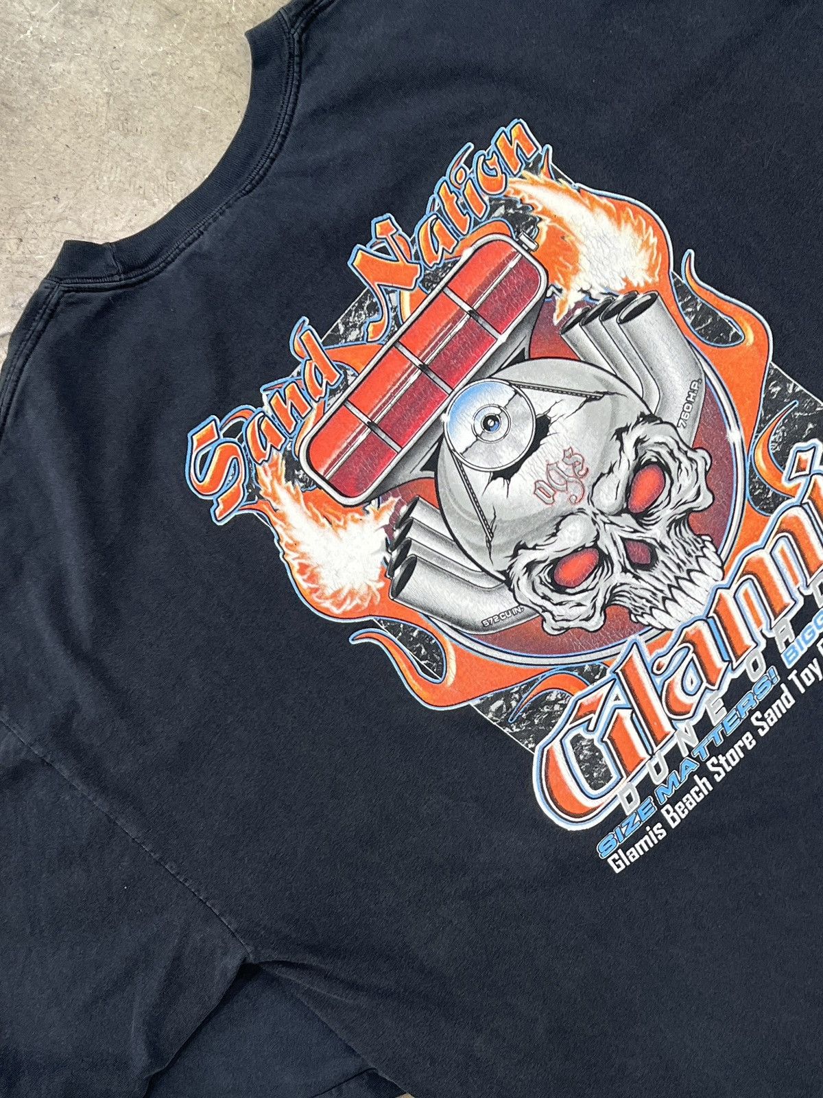 Harley Davidson Vintage Sand Nation Skull Engine Gilman's Flame Sleeve 3XL Size US XXL / EU 58 / 5 - 1 Thumbnail