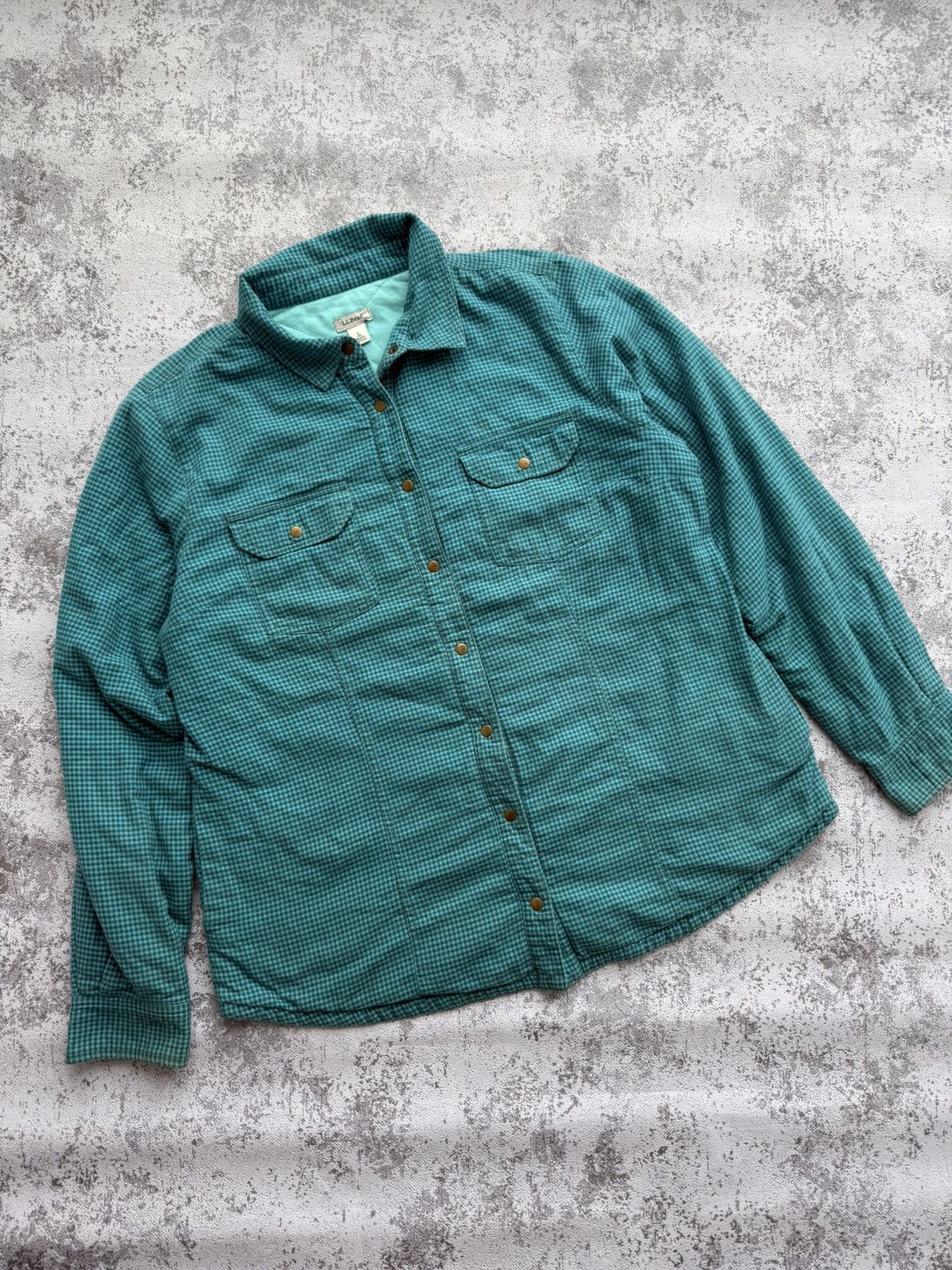 Flannel × L.L. Bean × Vintage Vintage L.L.Bean Flannel Shirt Jacket Size US L / EU 52-54 / 3 - 2 Thumbnail