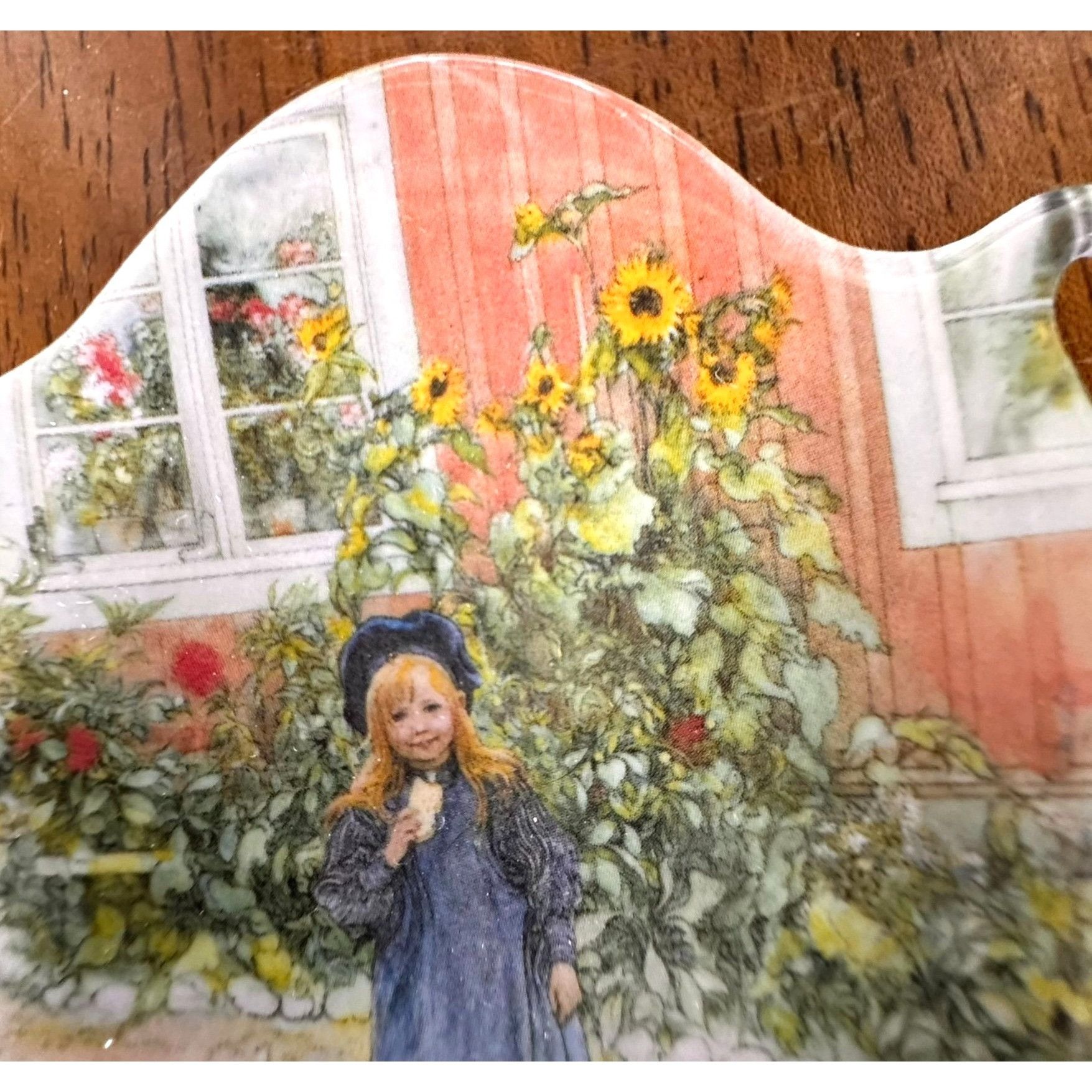 Other Ashdene Tes Bag Holder Girl with Cat Sunflowers 2008 Austral Size ONE SIZE - 5 Thumbnail