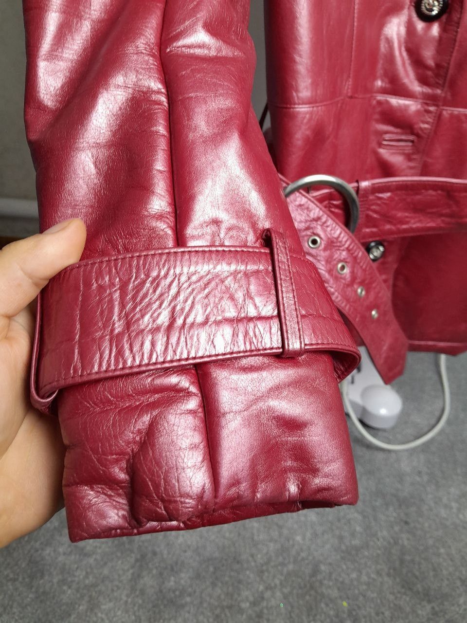 Mephisto Mephisto red leather women's coat fur fox size M Size M / US 6-8 / IT 42-44 - 7 Thumbnail