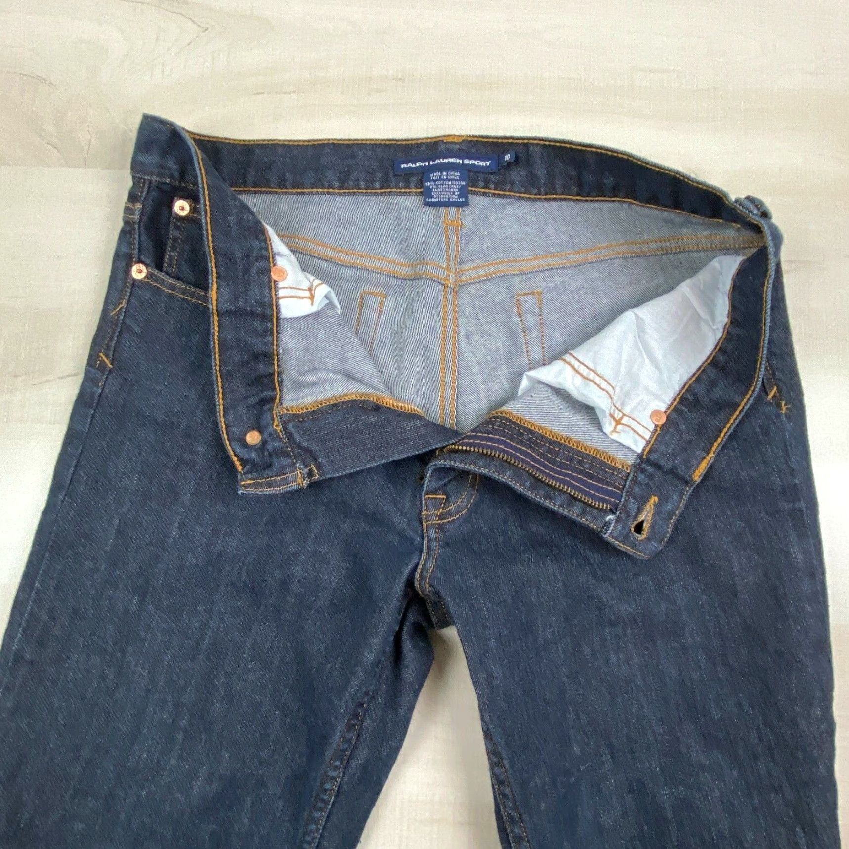 Polo Ralph Lauren Ralph Lauren Sport Women's Cropped Blue Denim Jeans 10 32x25 Mid Rise Stretch Size 32" / US 10 / IT 46 - 3 Thumbnail