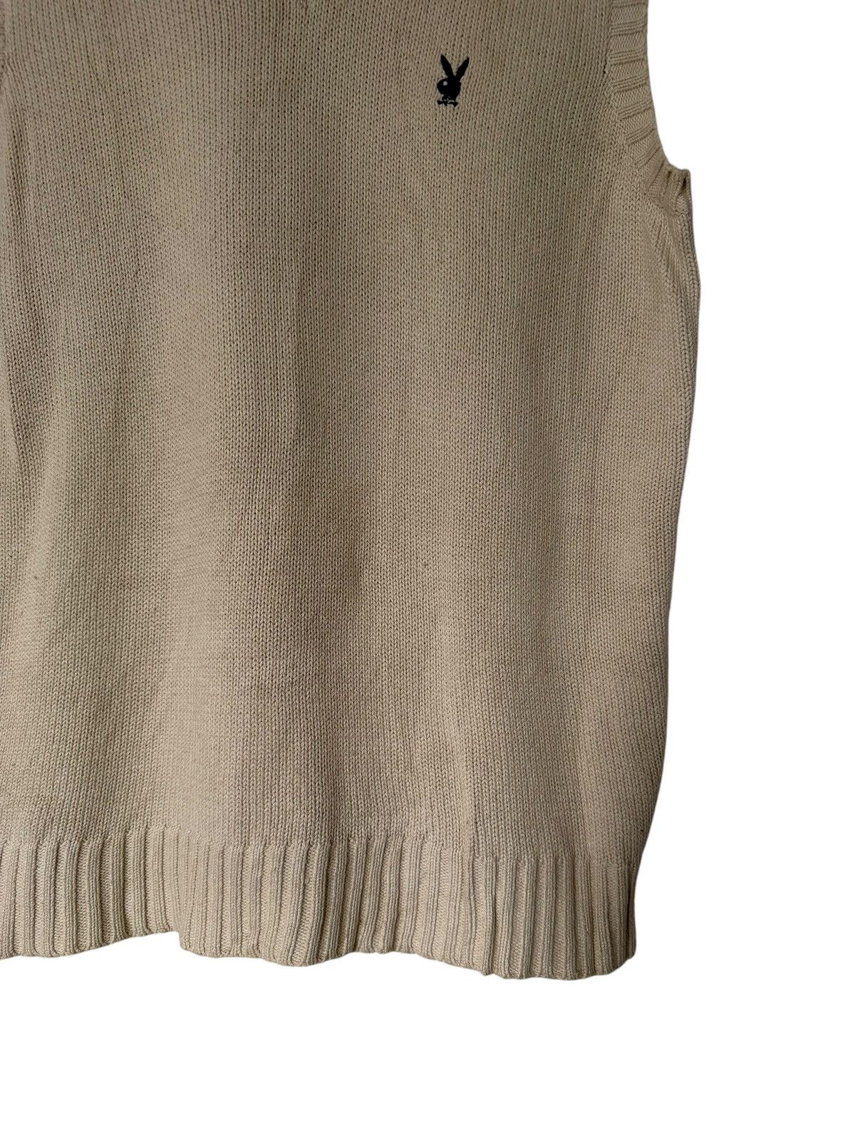 Playboy Vintage Playboy Cream Knitwear Sleveless Vest Size US M / EU 48-50 / 2 - 2 Thumbnail
