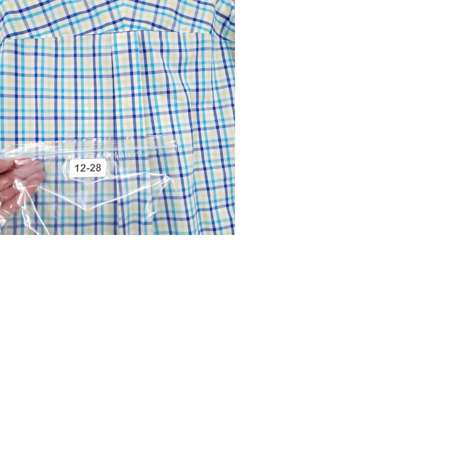 Lands' End Lands' End Button-Up Shirt Men M Medium Blue Plaid 15.5 Comfort First Modern Regular Fit Size US L / EU 52-54 / 3 - 9 Thumbnail
