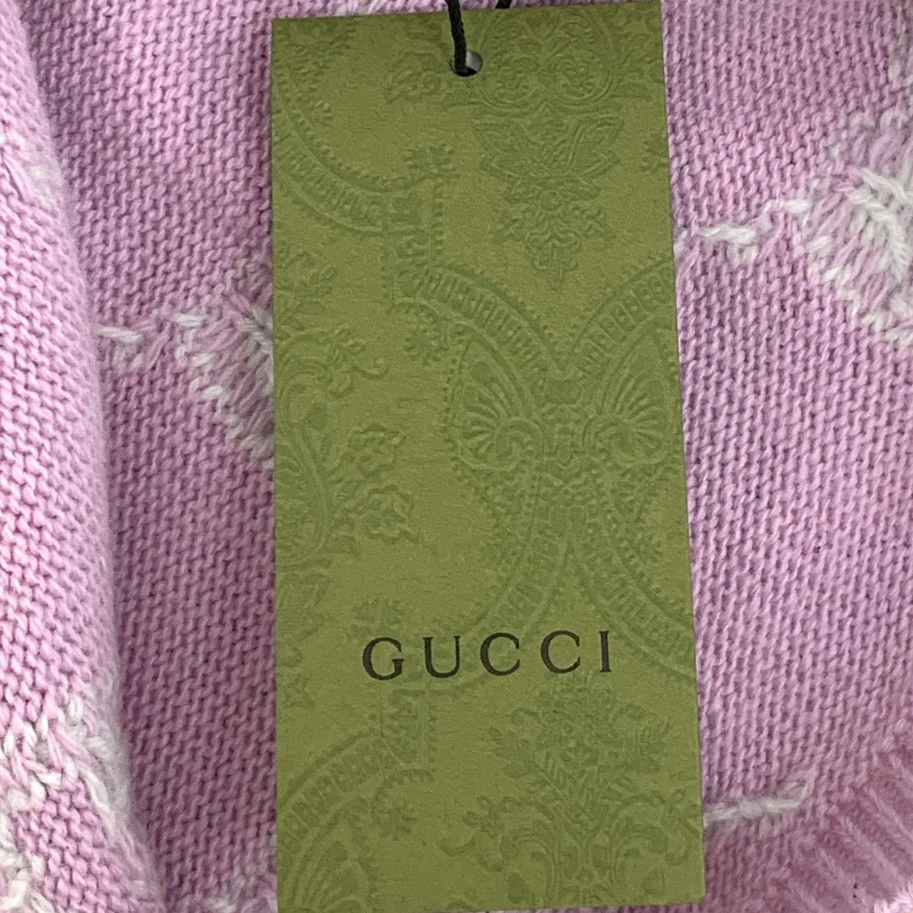 Gucci Gucci Allover Logo Jacquard Wool Short Sleeve Knit Top K26WX Size XS / US 0-2 / IT 36-38 - 7 Thumbnail