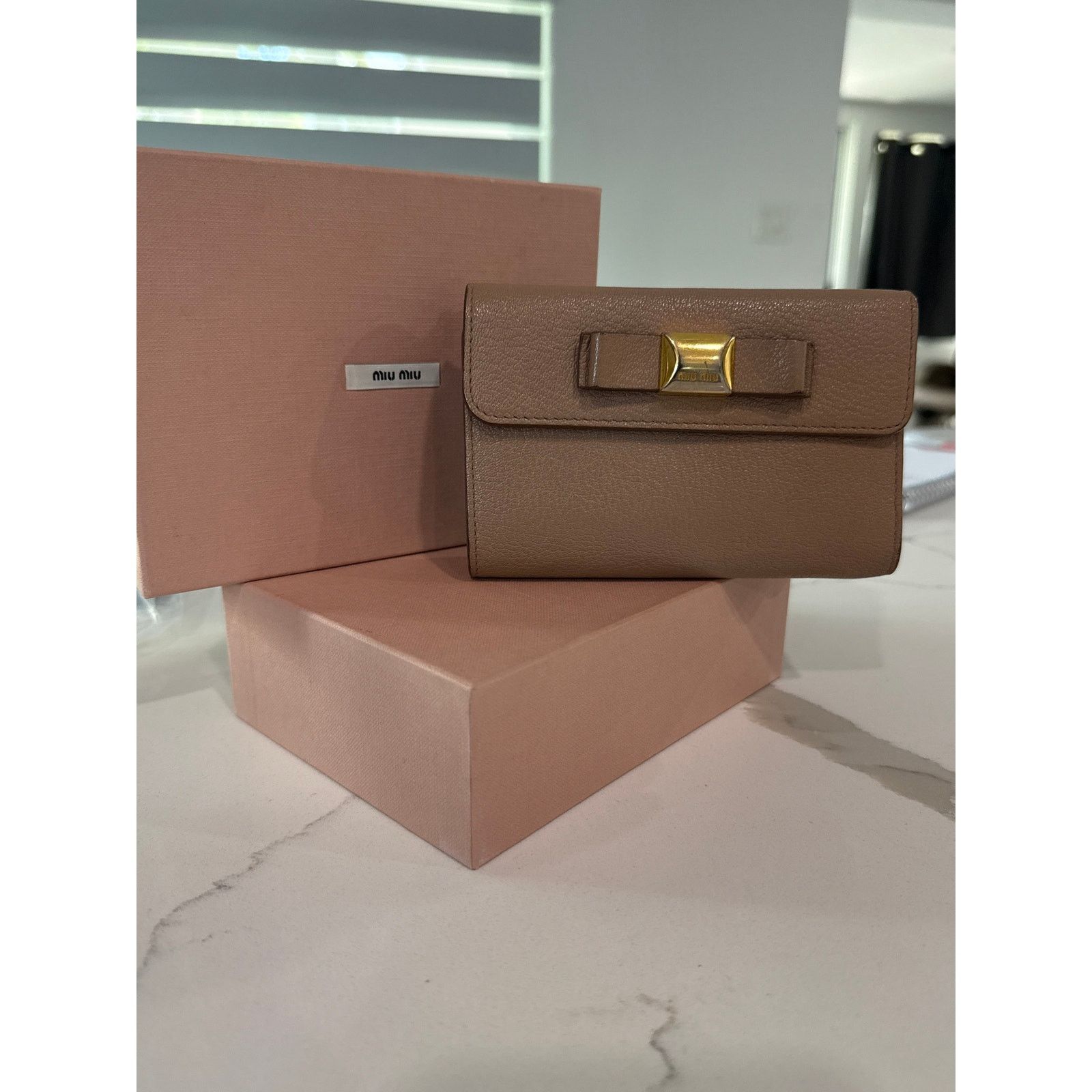 Miu Miu Miu Miu Madras Fiocco Walley in Cammeo Pink/Beige Size ONE SIZE - 3 Thumbnail