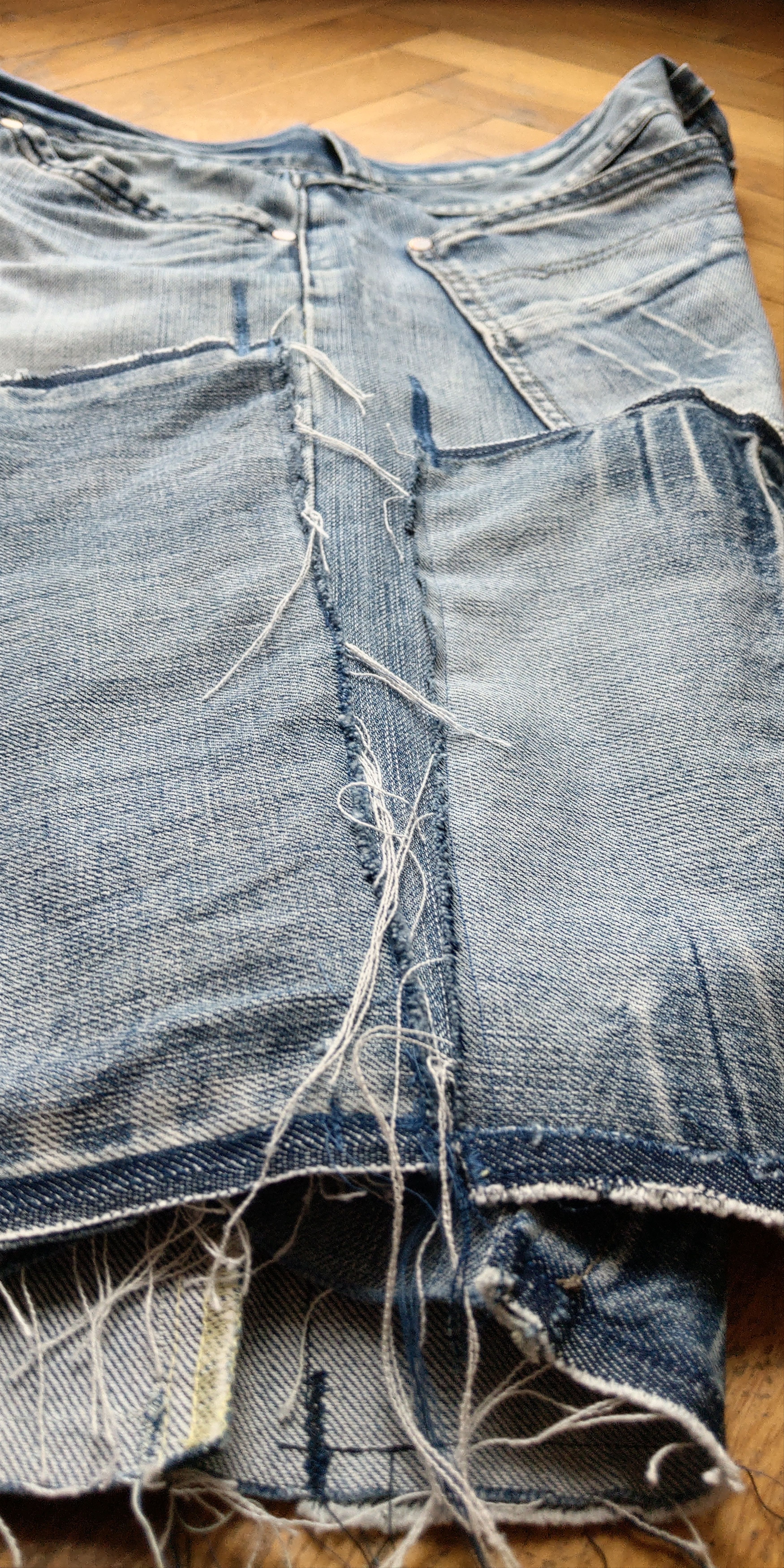 Japanese Brand × Vintage Custom Reworked Shorts Pants Reconstruct Loose Grunge Baggy Size US 33 - 3 Thumbnail