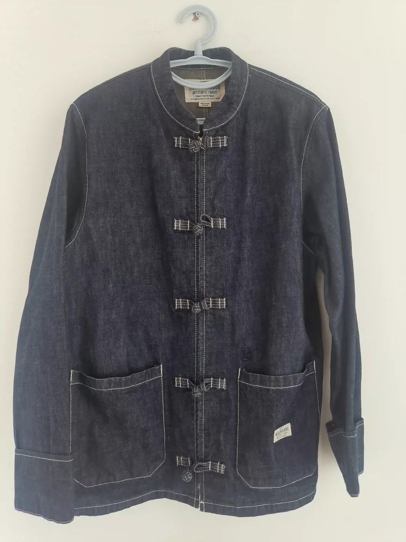 Neighborhood Neighborhood NBHD Denim Jacket with Mandarin Collar - dmc Size US M / EU 48-50 / 2 - 1 Thumbnail