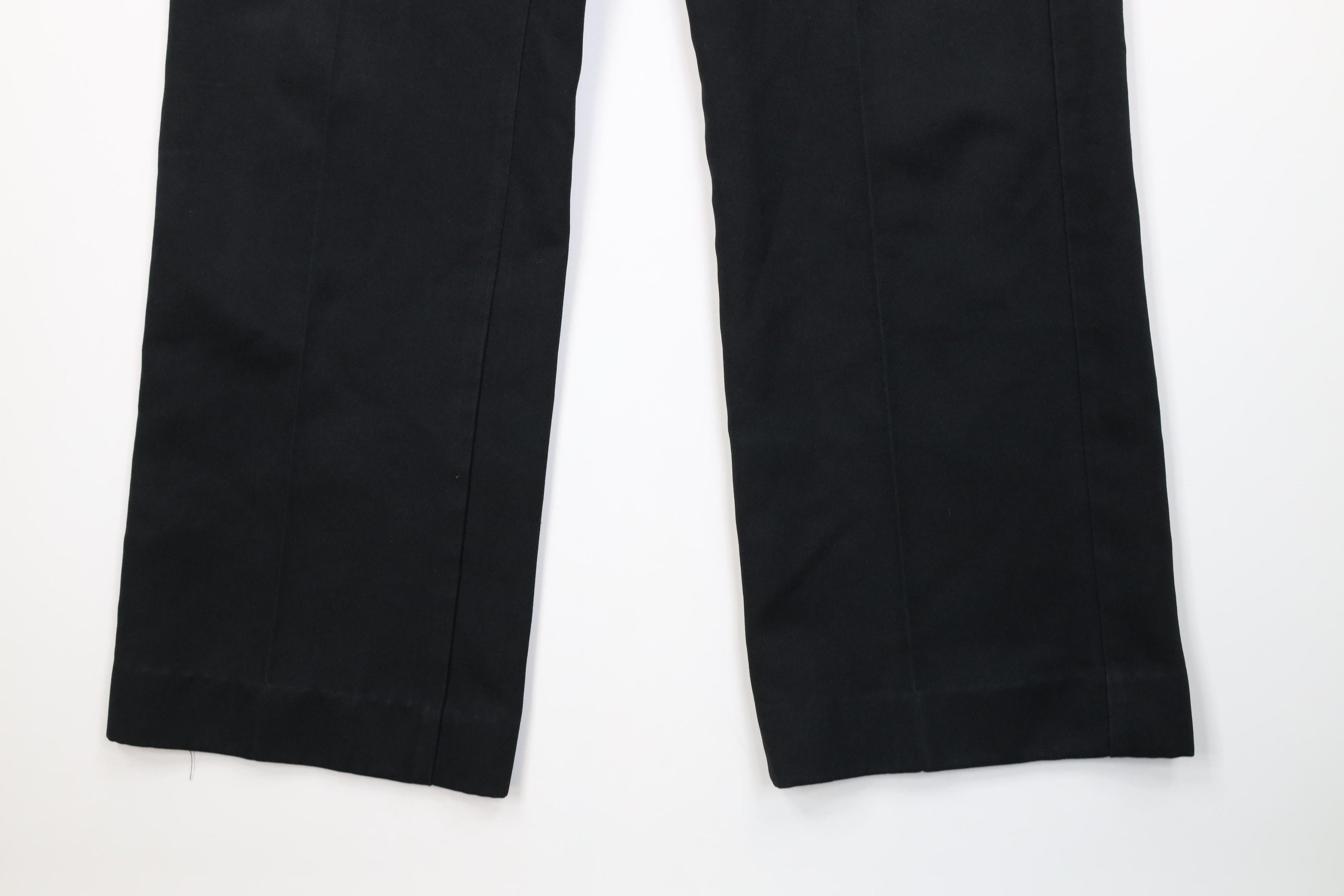 Vintage Vintage 70s Streetwear Flared Wide Leg Chino Pants Black USA Size US 32 / EU 48 - 4 Thumbnail