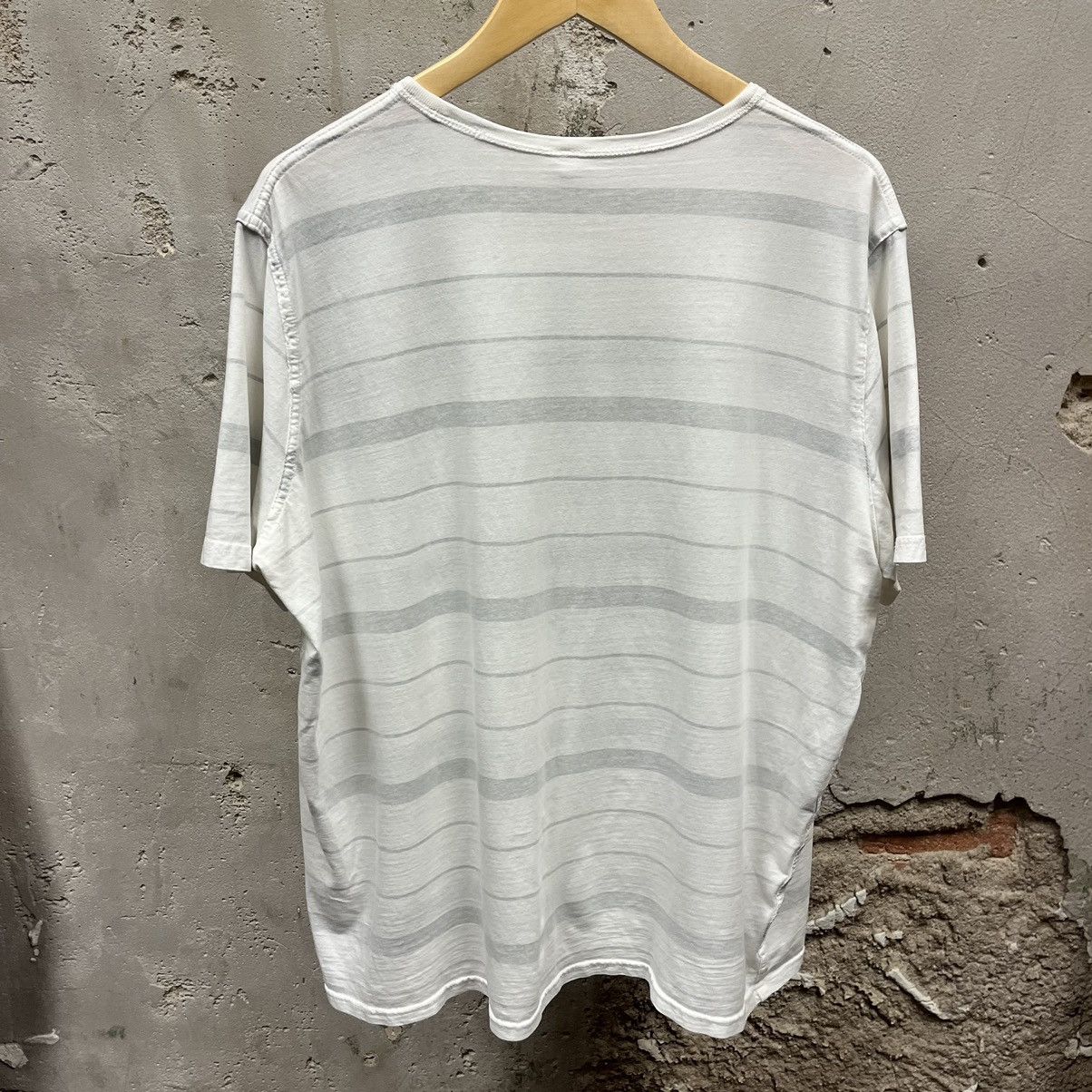 Ocean Pacific × Vintage OP Ocean Pacific White Striped Grunge Graphic T-Shirt Y2K Size US XXL / EU 58 / 5 - 4 Thumbnail