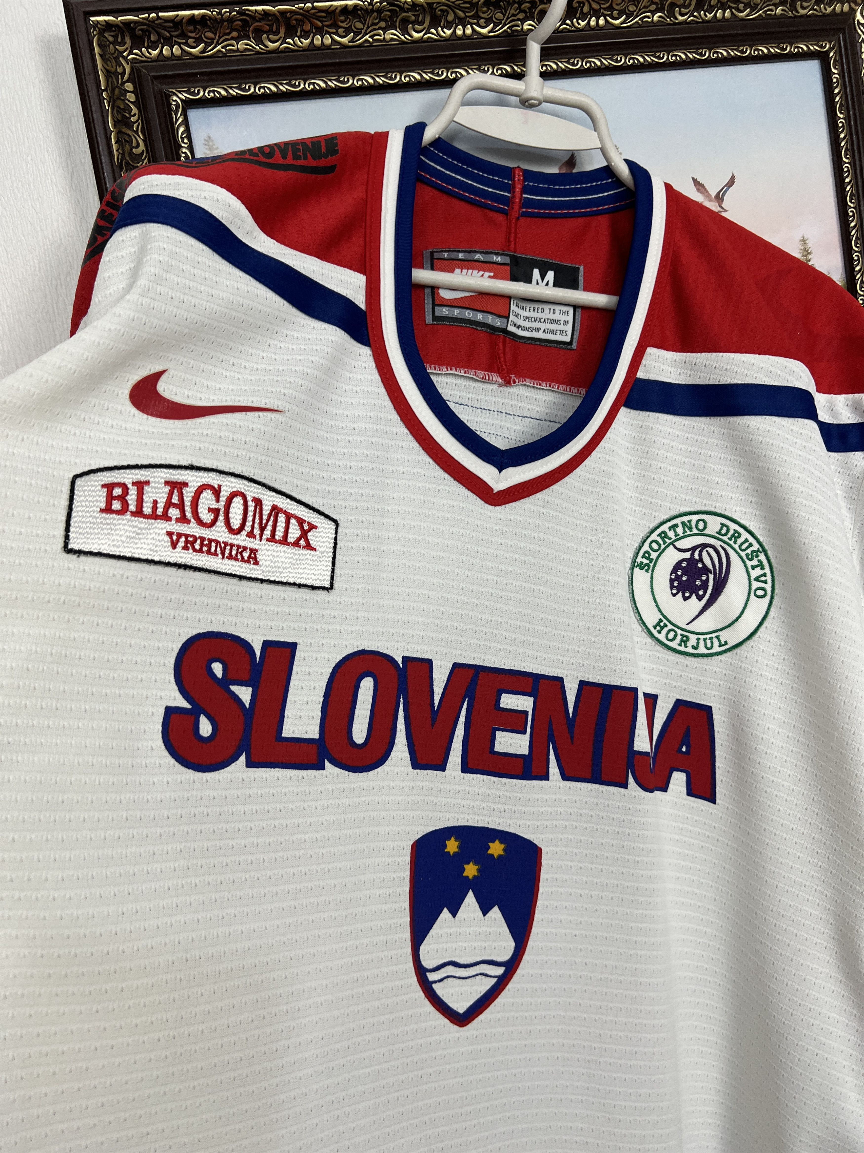 Nike Nike Slovenia Ice Hockey Match Worn Jersey National Trikot Size US M / EU 48-50 / 2 - 3 Thumbnail