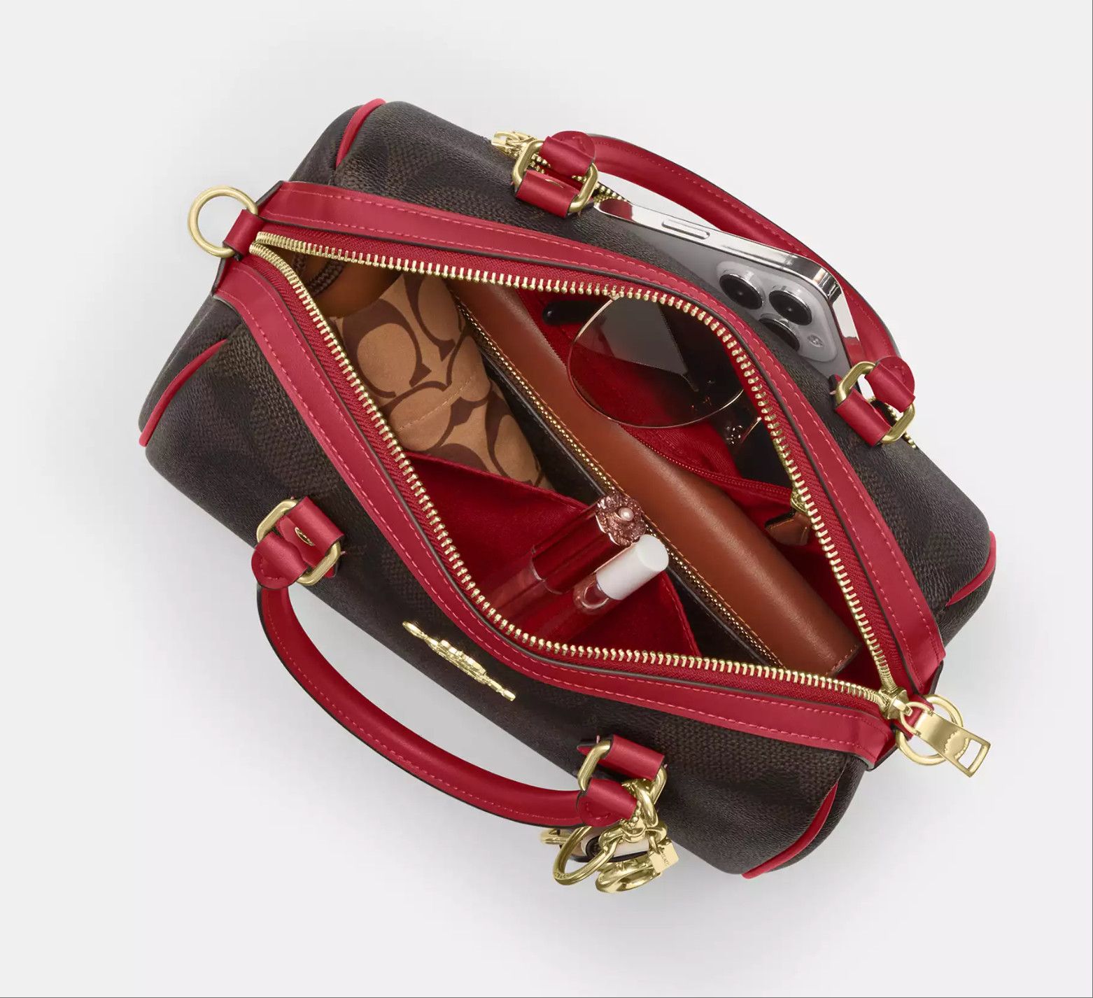 Coach Rowan Satchel Bag In Maxi Signature Canvas CCD76 Size ONE SIZE - 7 Thumbnail