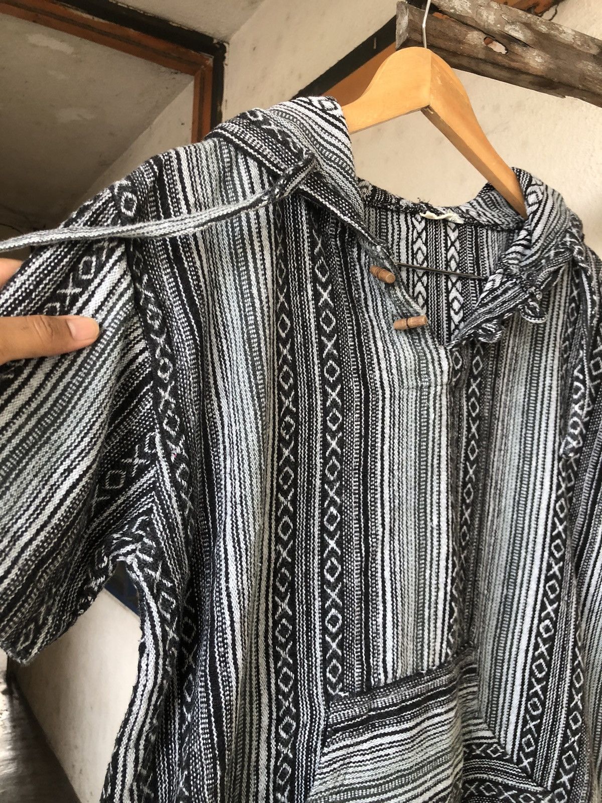Vintage Vintage Lakhay Knit Cotton Hitchhiker Boho Hoodie Like Coogi Size US S / EU 44-46 / 1 - 7 Thumbnail