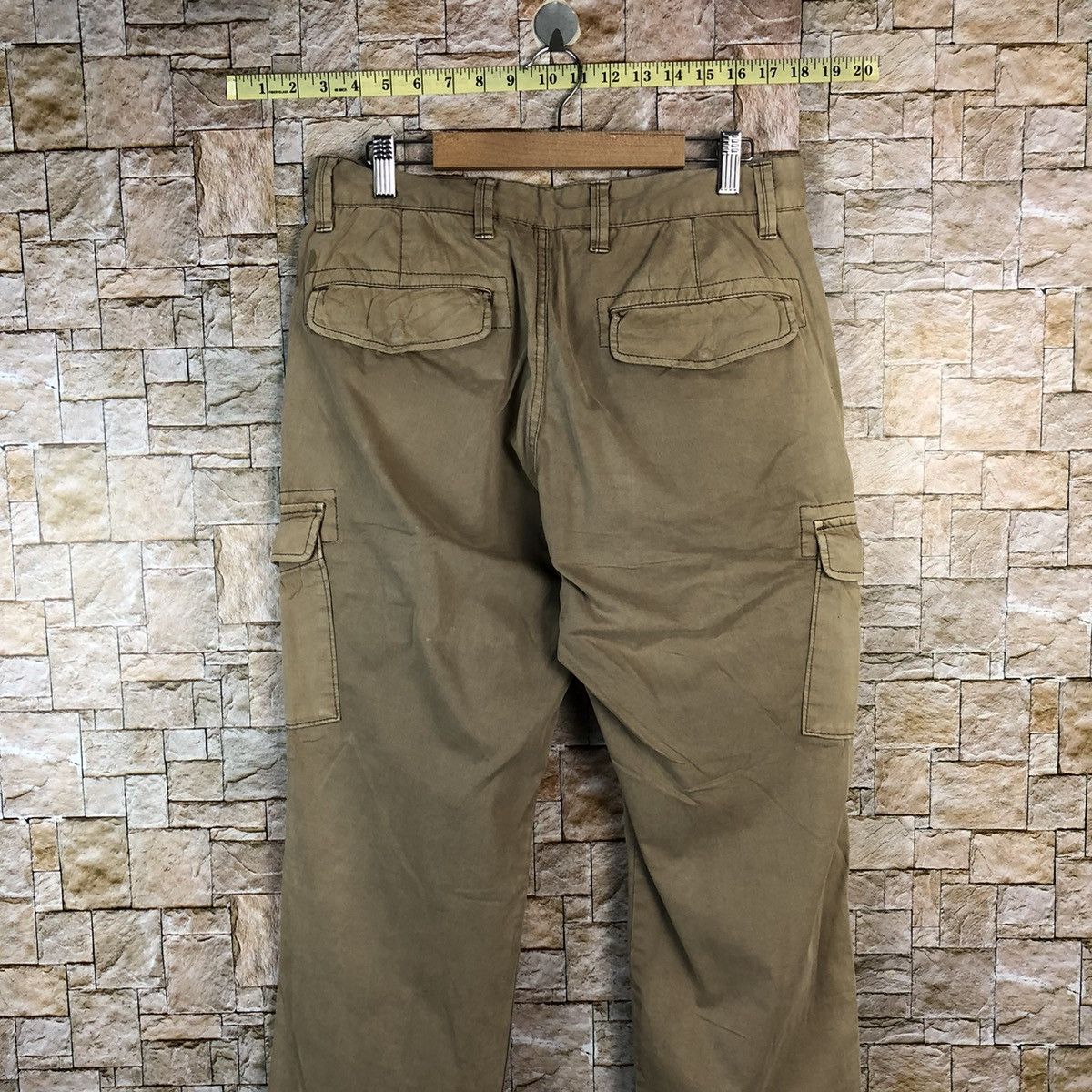 Japanese Brand Uniqlo Brown faded Cargo Multipocket Pants #A1176 Size US 30 / EU 46 - 16 Thumbnail