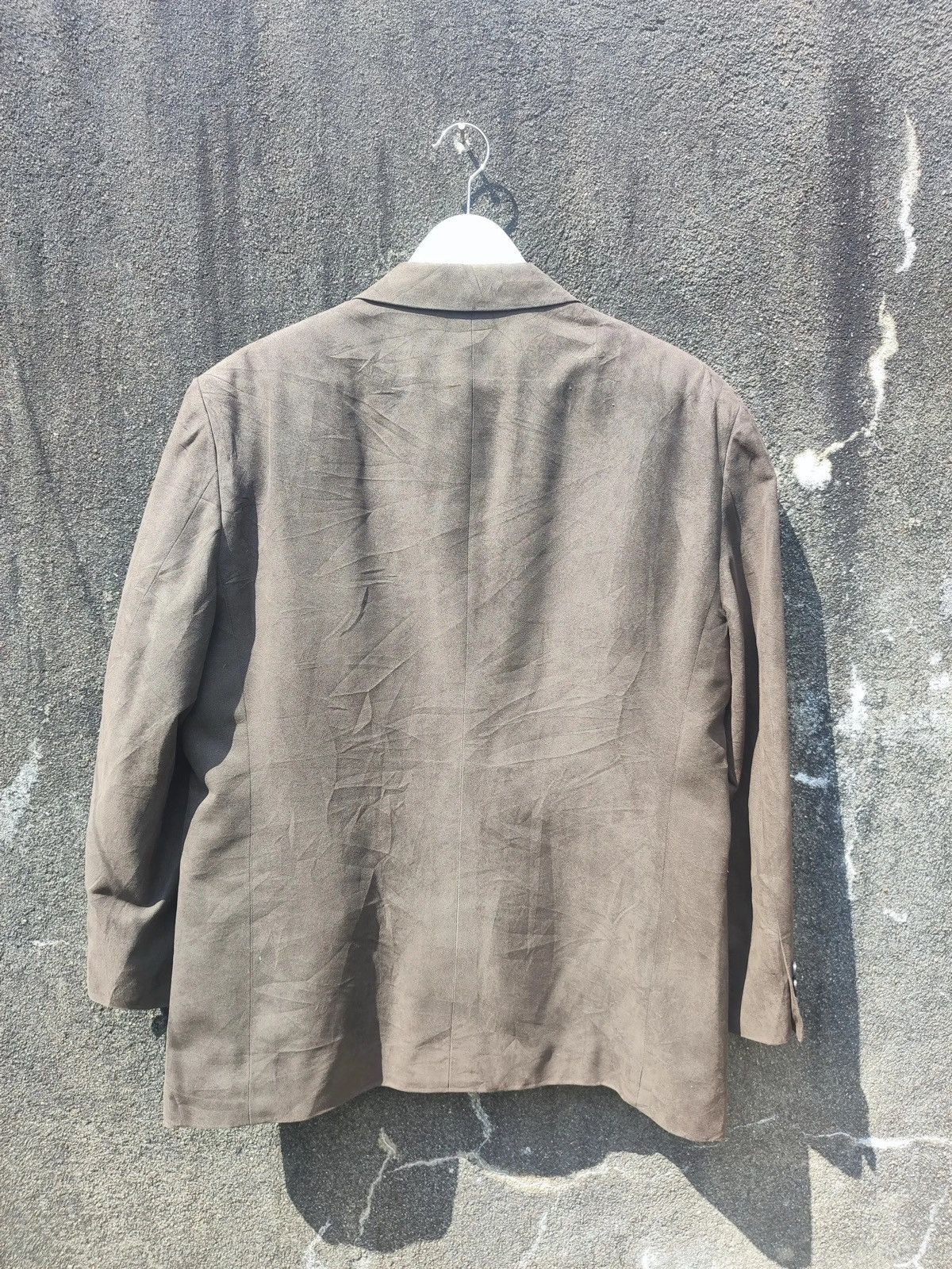 Designer × Japanese Brand × Kansai Yamamoto SISSY by Kansai Yamamoto Brown Suede-Look Blazer Size 44R - 5 Thumbnail