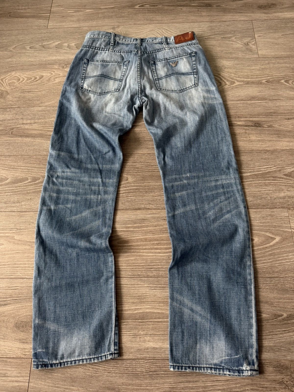 Armani Vintage Armani Jeans Avant Garde Opium Y2k White Jeans Size US 33 - 5 Thumbnail
