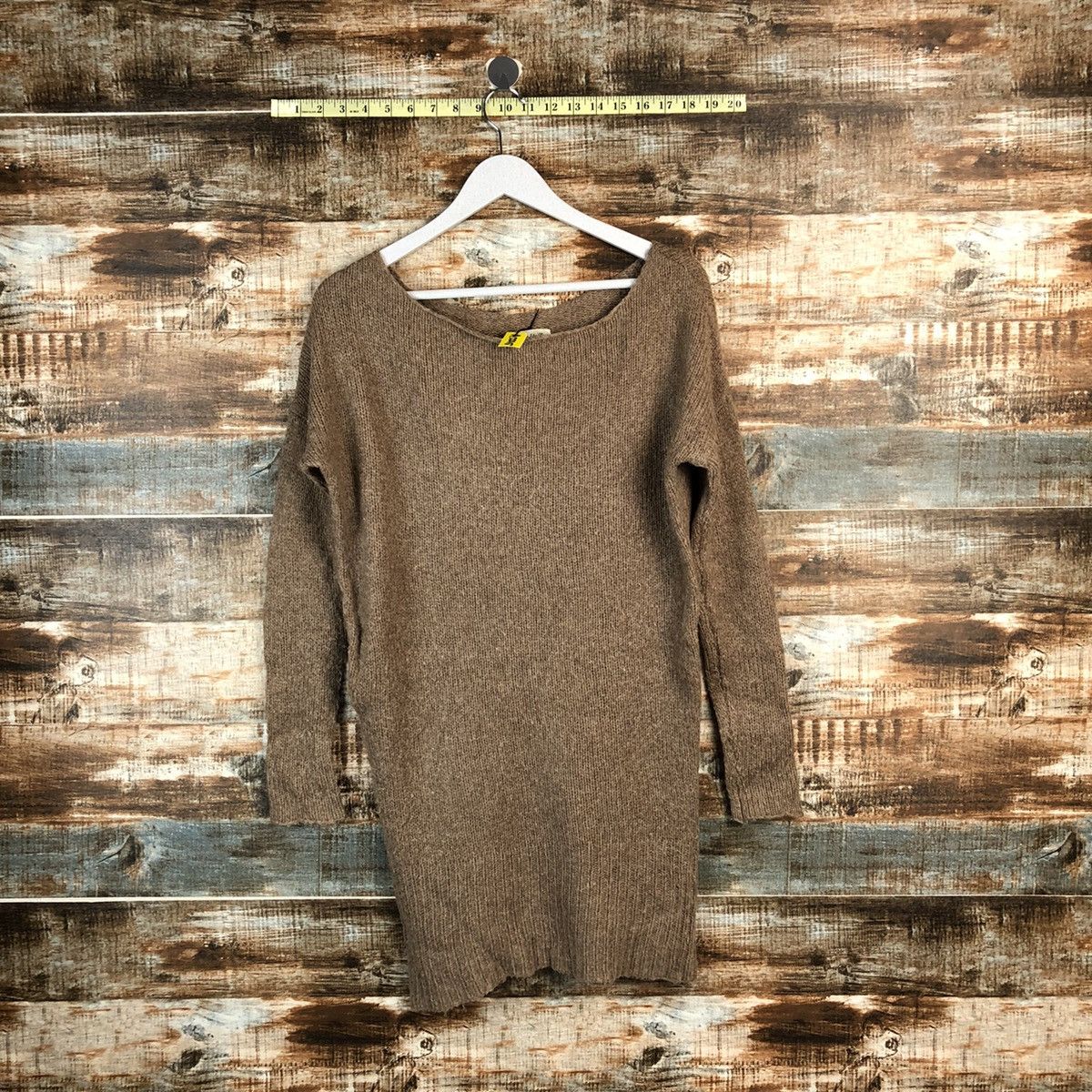 Homespun Knitwear × Japanese Brand Cloudney And John Wad wool Brown Knitwear #A2215 Size L / US 10 / IT 46 - 1 Thumbnail