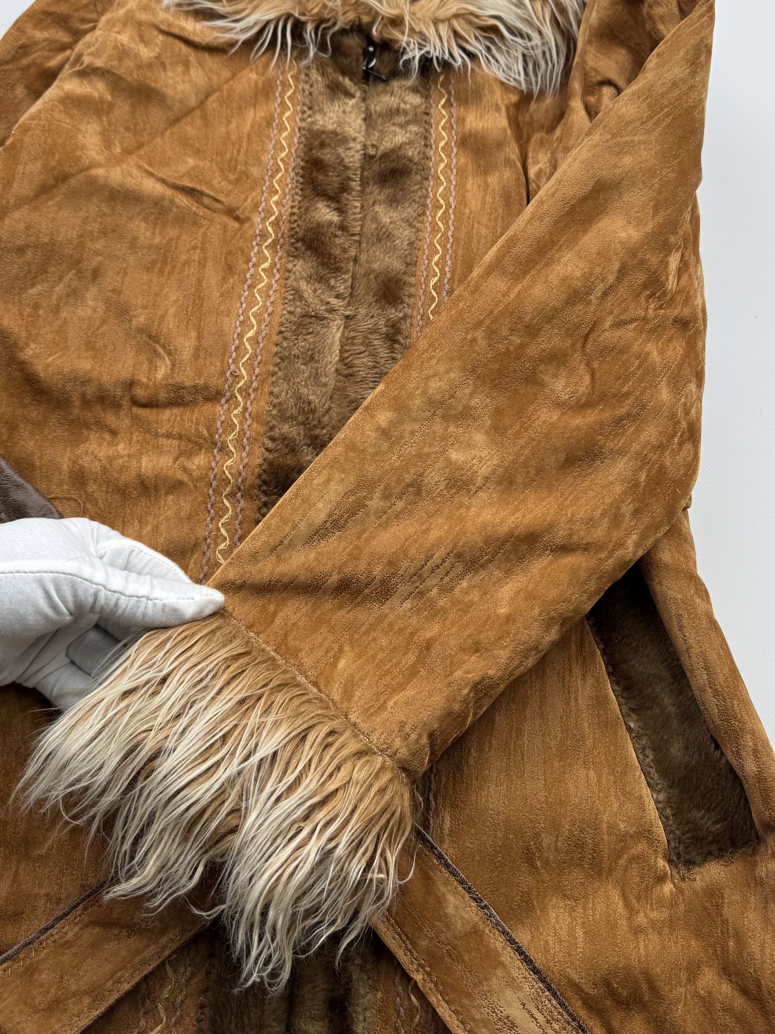Japanese Brand Y2K Faux Sheepskin Coat With Faux Fur Details B327(V394)E2 Size M / US 6-8 / IT 42-44 - 5 Thumbnail