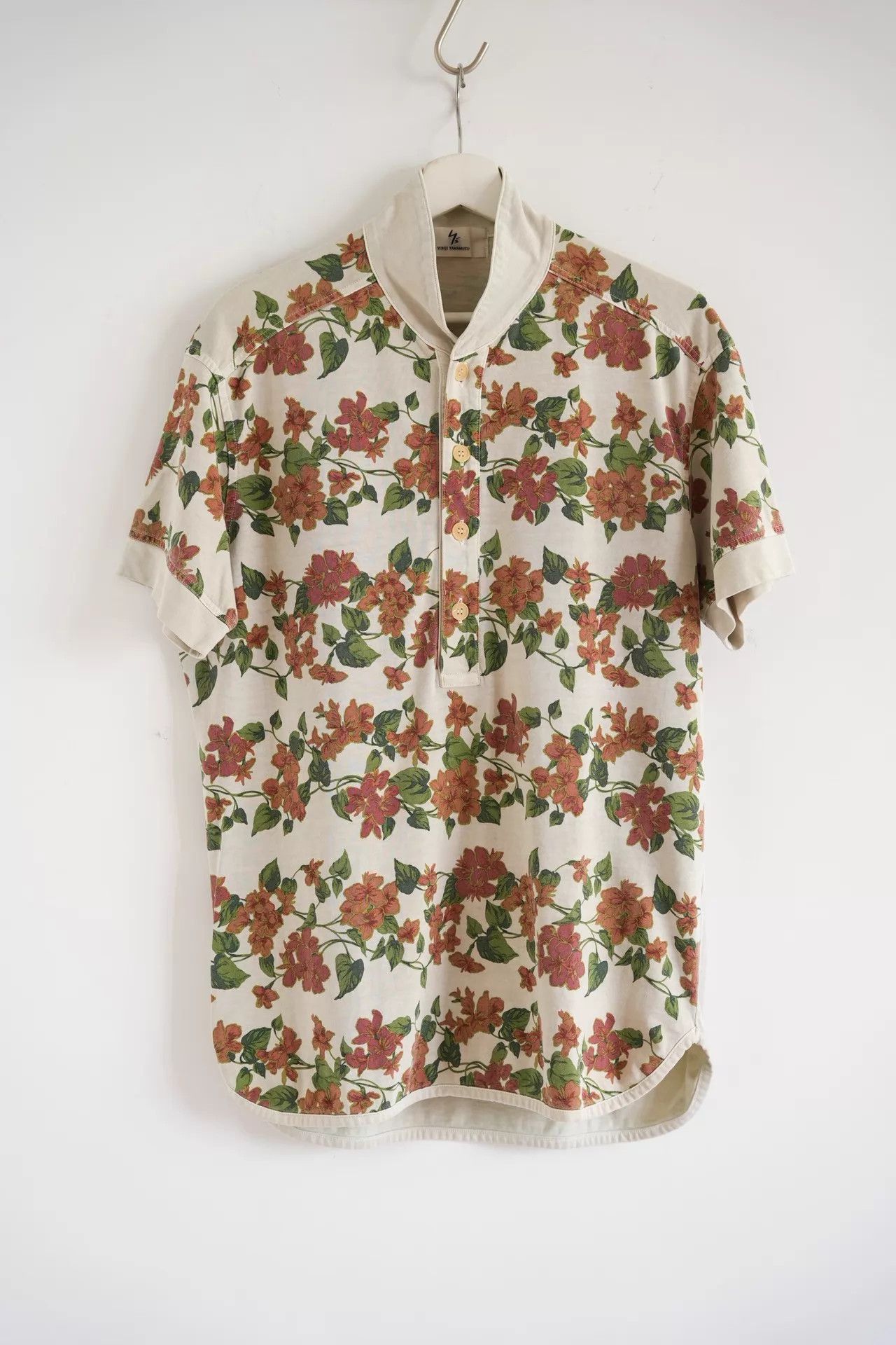 Yohji Yamamoto Yohji Yamamoto Y's 00s Floral SS Baseball Polo Size US L / EU 52-54 / 3 - 1 Thumbnail